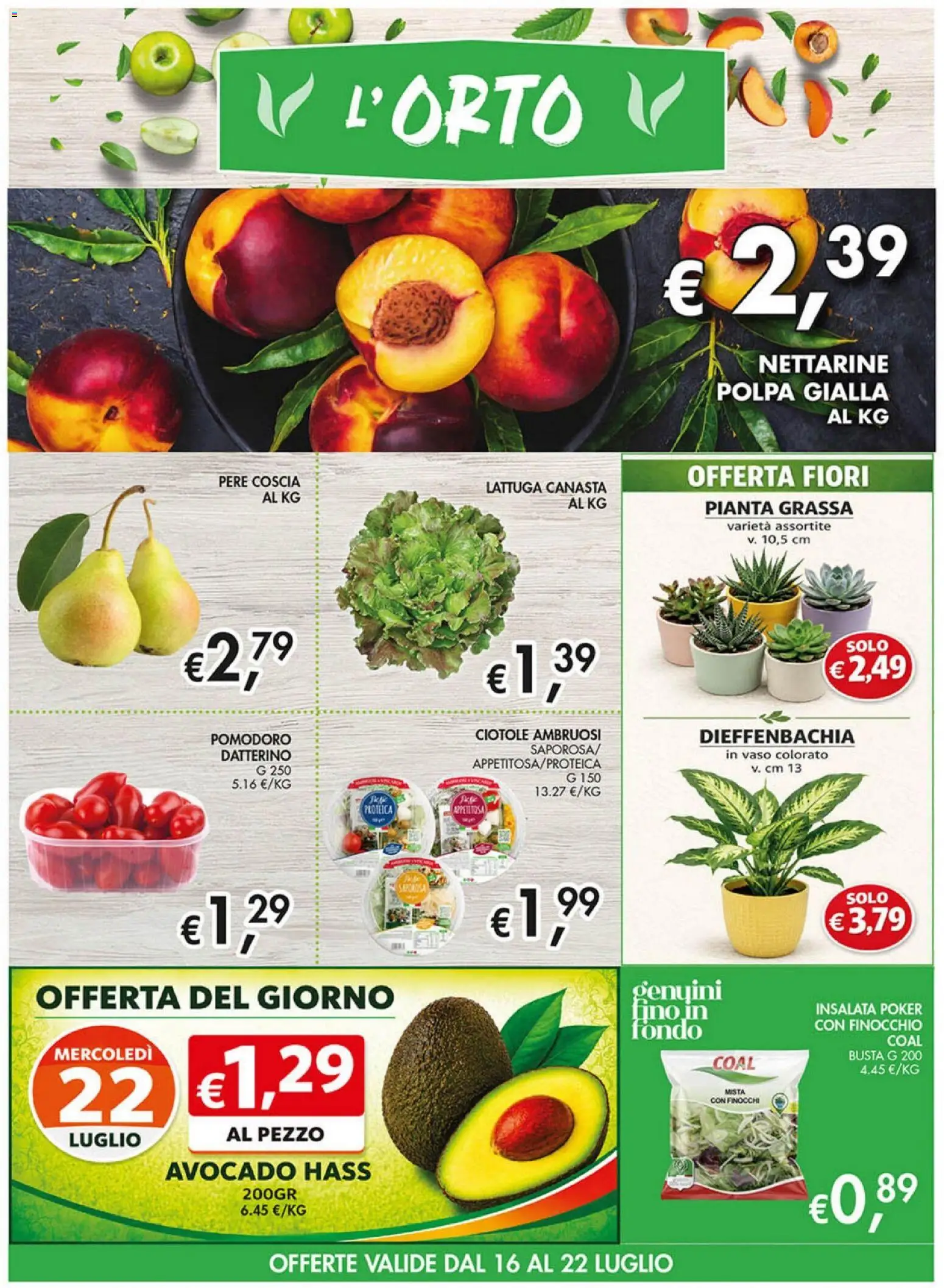 Volantino Coal del 16/07/2026 | Pagina: 2 | Prodotti: Insalata, Finocchi, Lattuga, Vaso