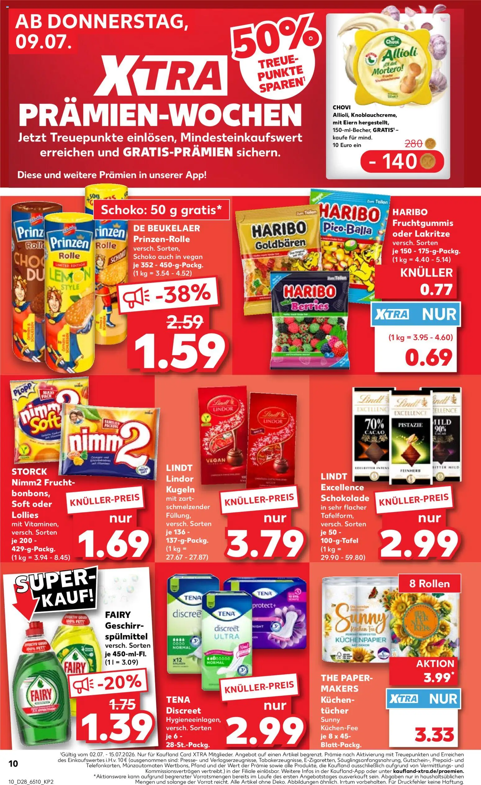 Kaufland Prospekt Bremen – gültig ab 09.07.2026 | Seite: 10 | Produkte: Presse, Haribo, Schokolade, Kuchen
