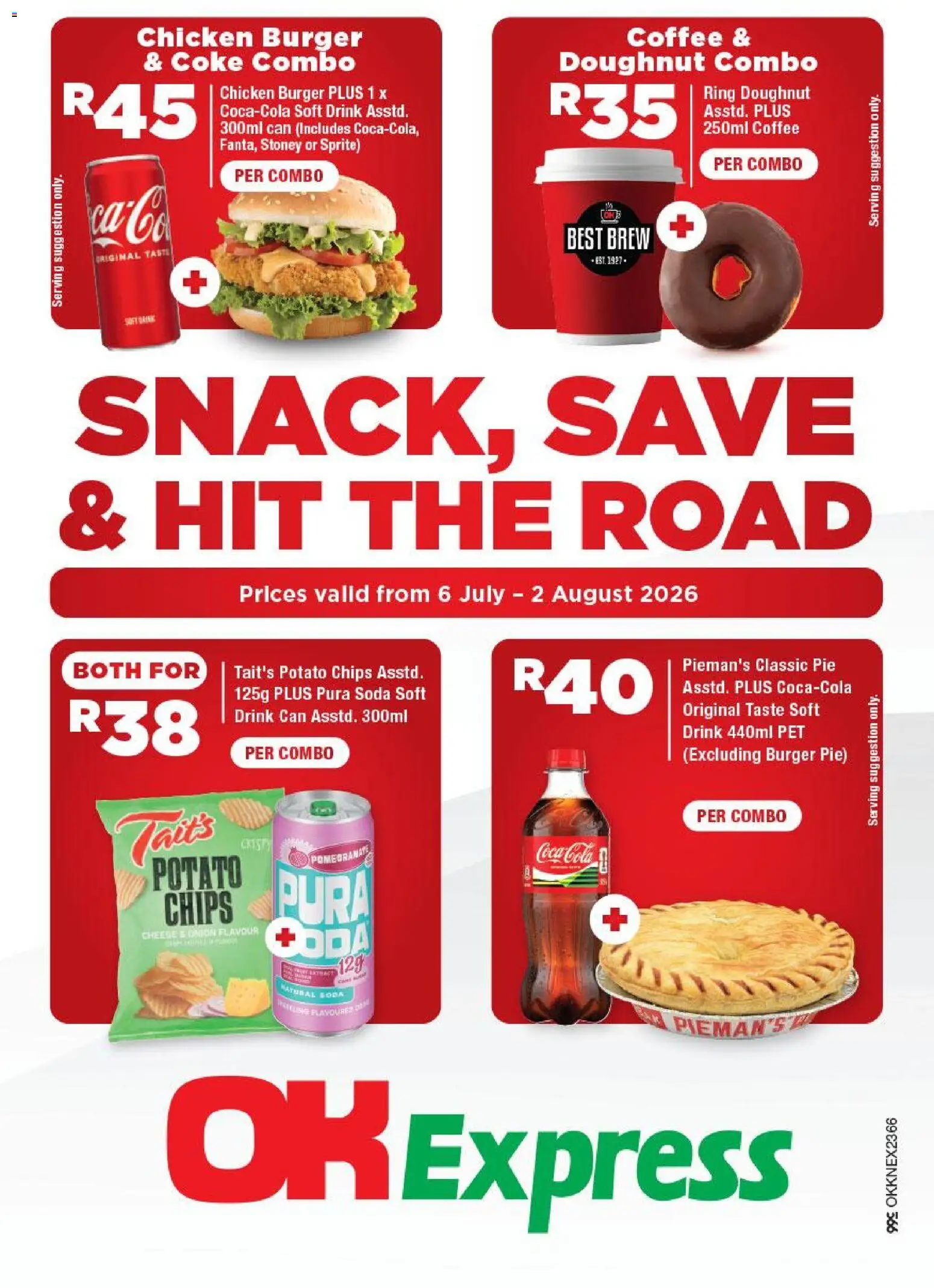New OK Foods catalogue – valid from 06/07/2026 | Page: 1 | Products: Coke, Cheese, Chicken, Sprite