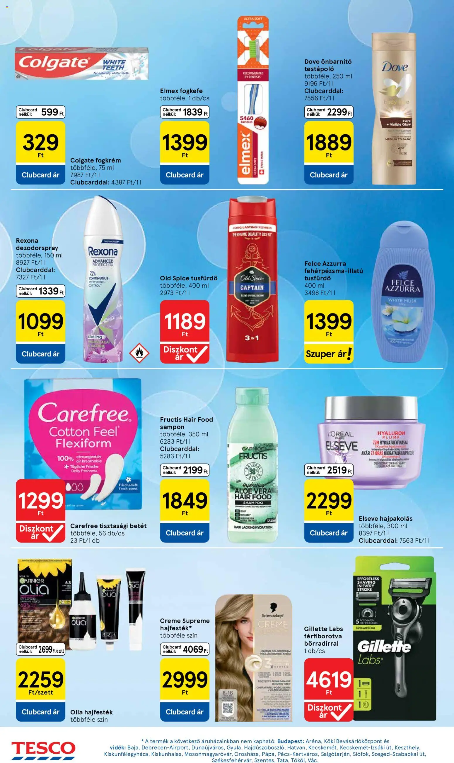 Tesco akciós ujság - amely érvényes a következő dátumtól: 2026.08.18. | Oldal: 32 | Termékek: Betét, Tisztasági betét, Elmex, Fogkefe