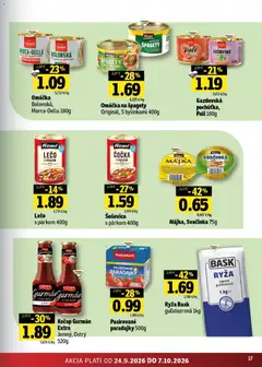 Fresh leták platný od 24.09.2026 | Strana: 17 | Produkty: Kuchyne, Kečup, Omáčka, Špagety