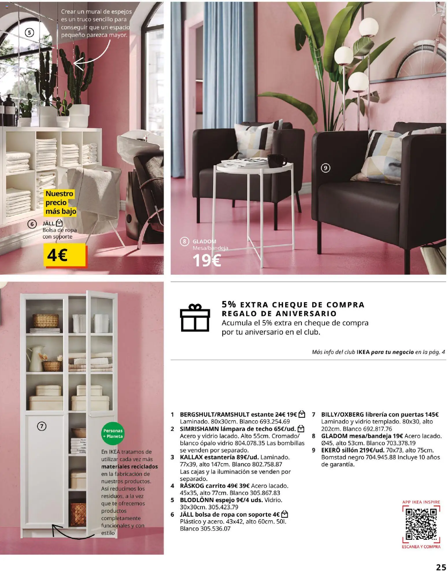 Catálogo IKEA para tu negocio │ válido desde el 01.02.2026 | Página: 25 | Productos: Bolsa de ropa, Té, Ropa, Espejo
