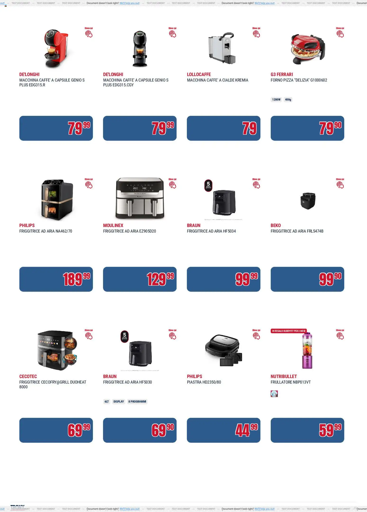 Volantino Trony del 21.05.2026 | Pagina: 22 | Prodotti: Friggitrice ad aria, Pizza, Frullatore, Friggitrice