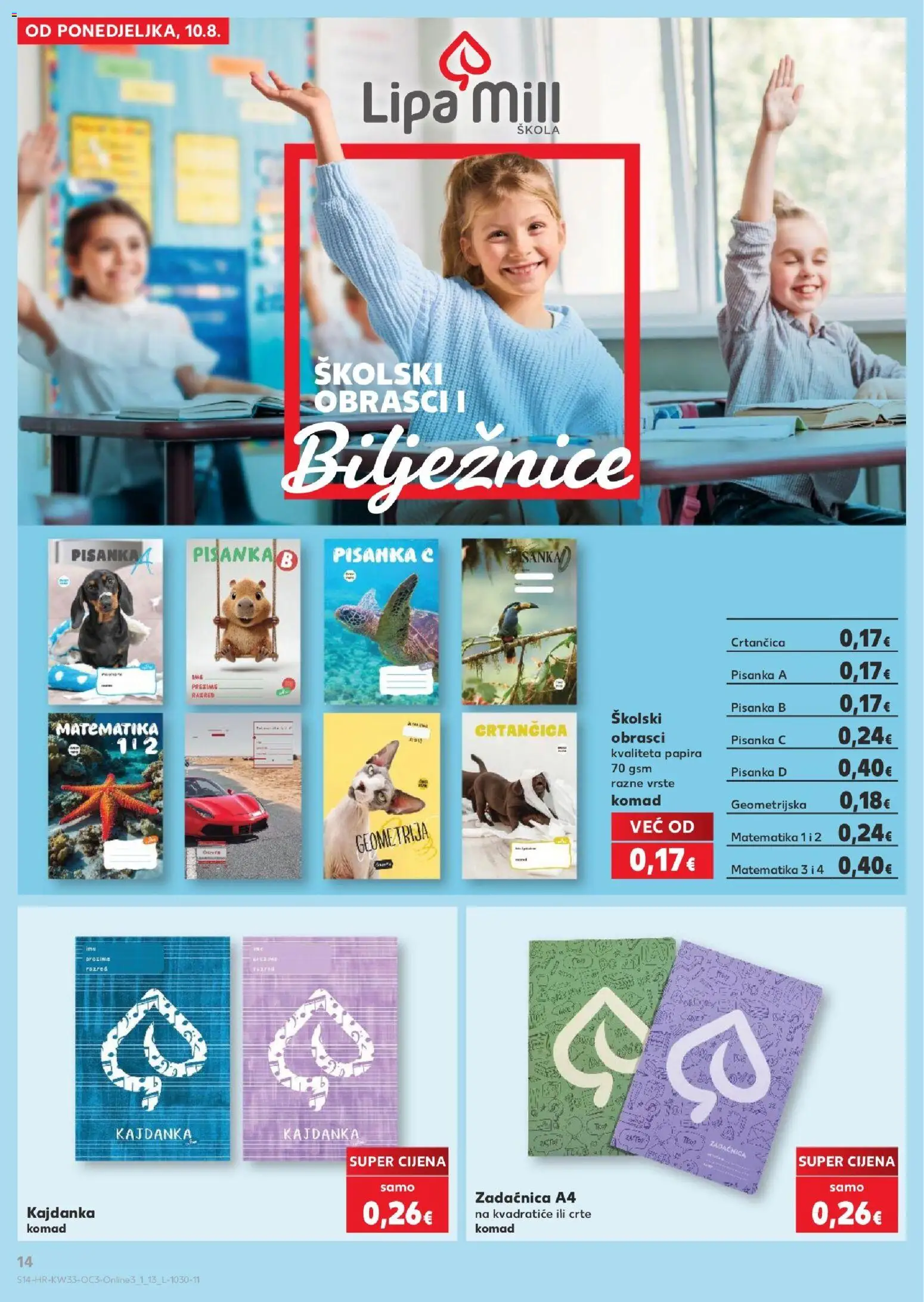 Kaufland katalog | vrijedi od 10.08.2026 | Stranica: 14 | Proizvodi: Pisanka, Crtančica