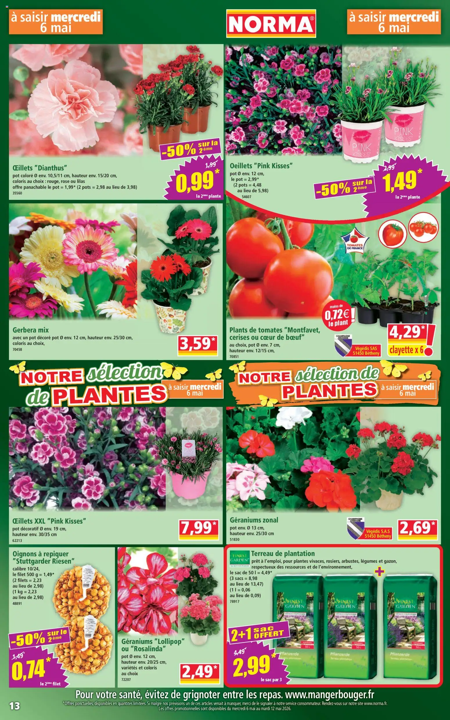 {H1} | Page: 13 | Produits: Sac, Cerises, Terreau, Tomates