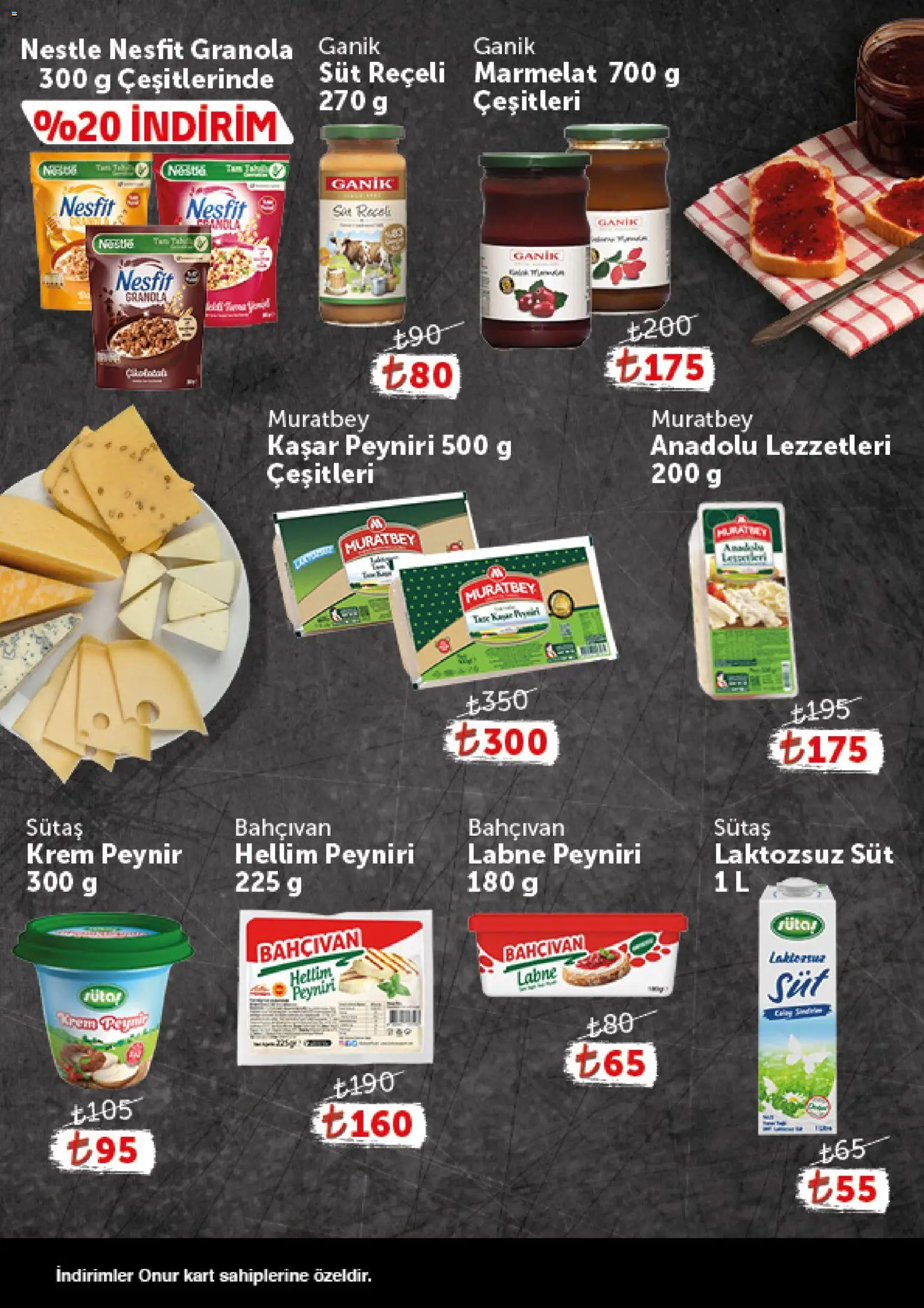 Onur Market - Katalog Gurme - 29 Eylül 2026 tarihinden itibaren geçerlidir | Sayfa: 4 | Ürünler: Krem, Süt, Peynir, Marmelat