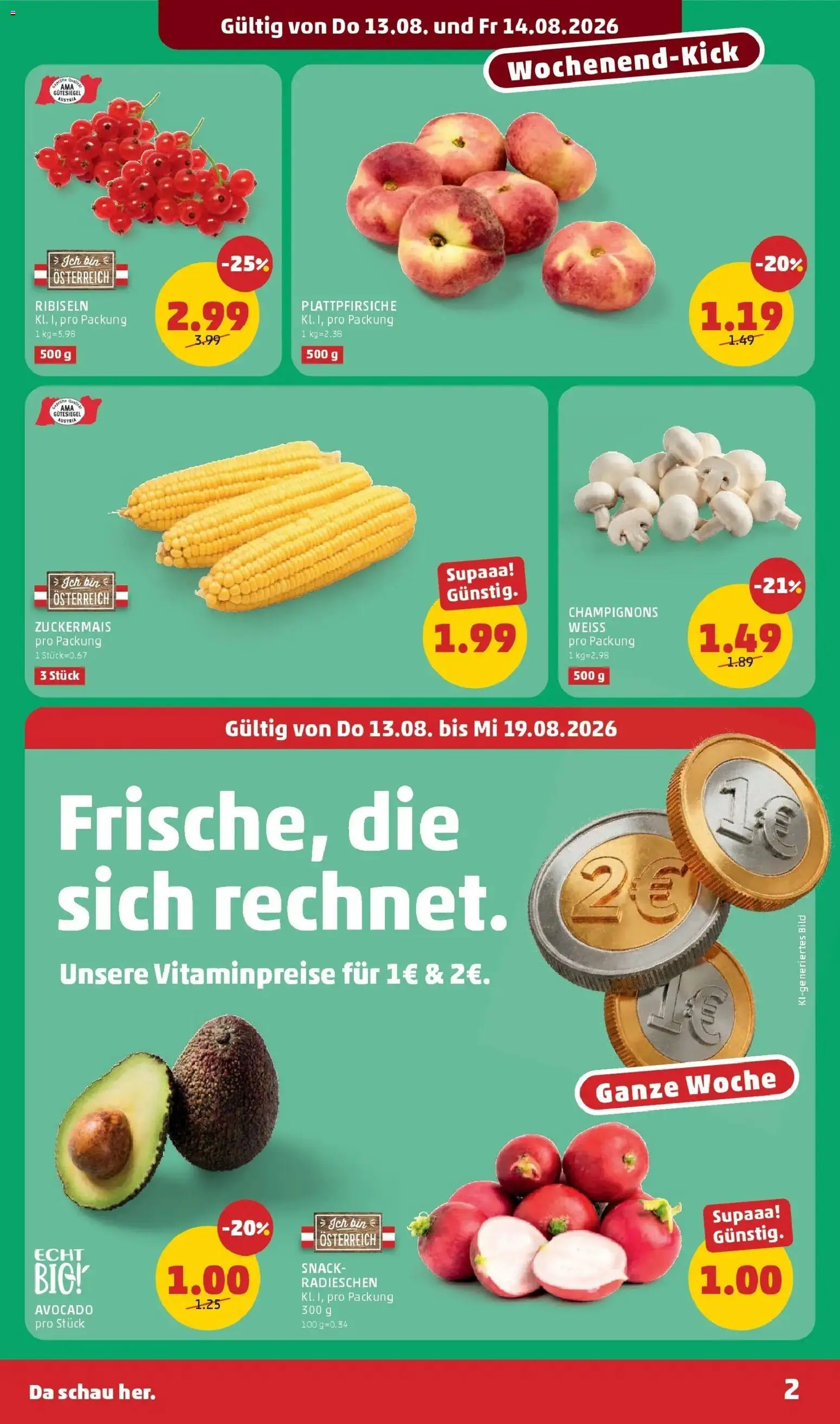 Penny Markt Die ganze Woche sparen ab (13.08.2026) - Angebote, Prospekt | Seite: 2