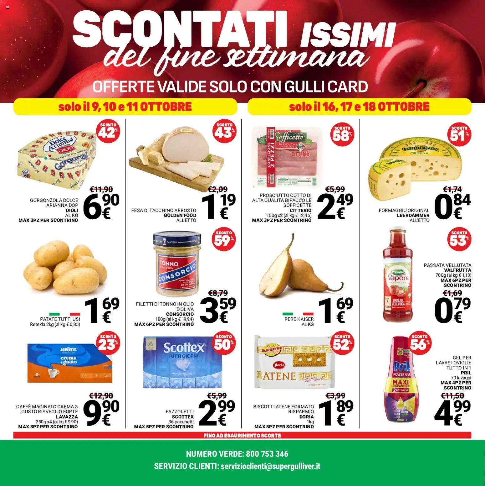 Volantino Gulliver del 09/10/2026 | Pagina: 40 | Prodotti: Crema, Pere, Formaggio, Gorgonzola