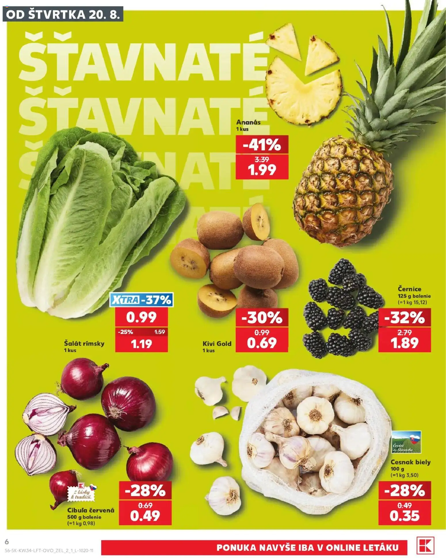 Kaufland SK akciós ujság - amely érvényes a következő dátumtól: 2026.08.20. | Oldal: 6