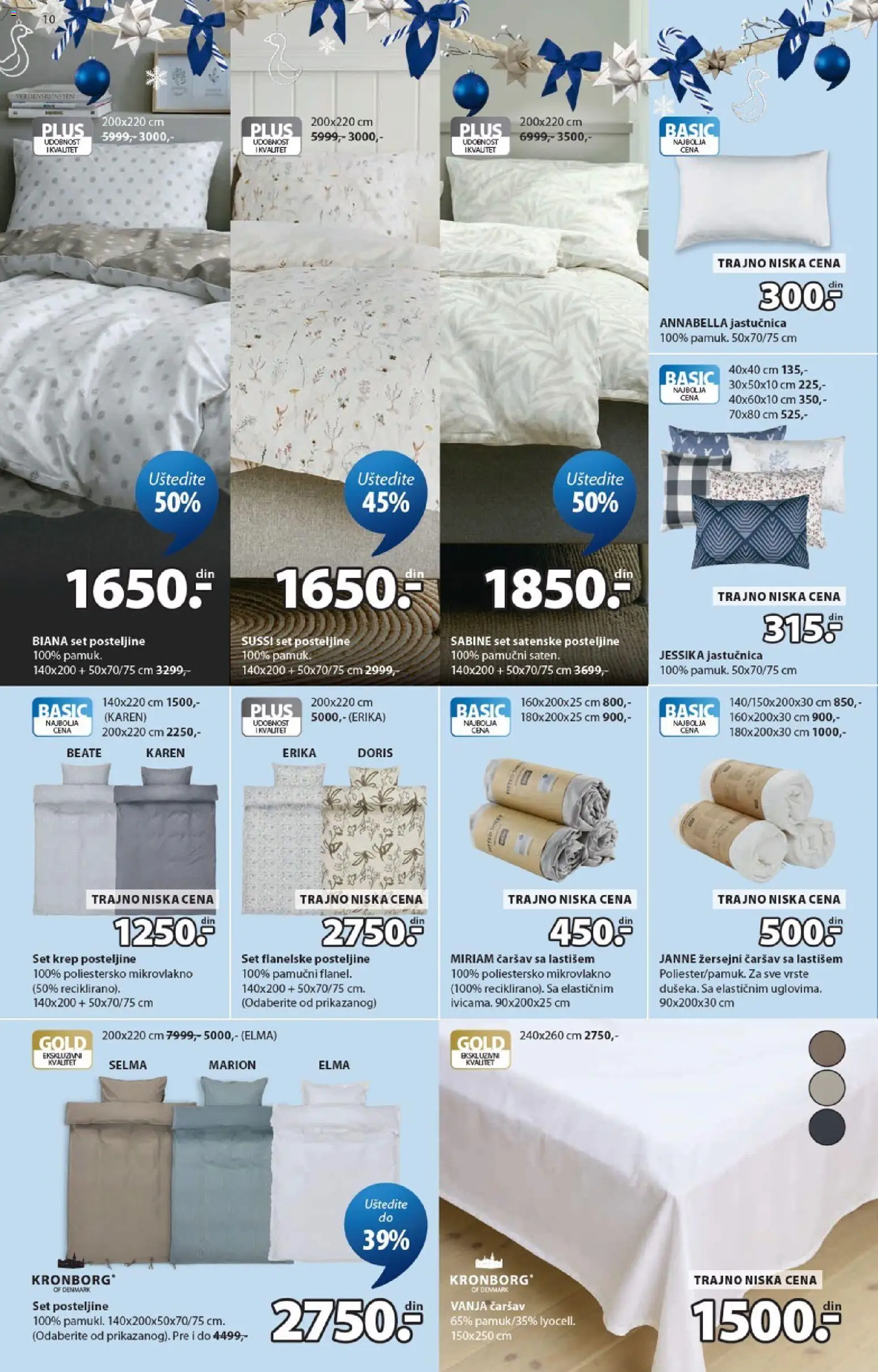 Jysk katalog - važi od 14.10.2026 | Strana: 10 | Proizvode: Posteljine