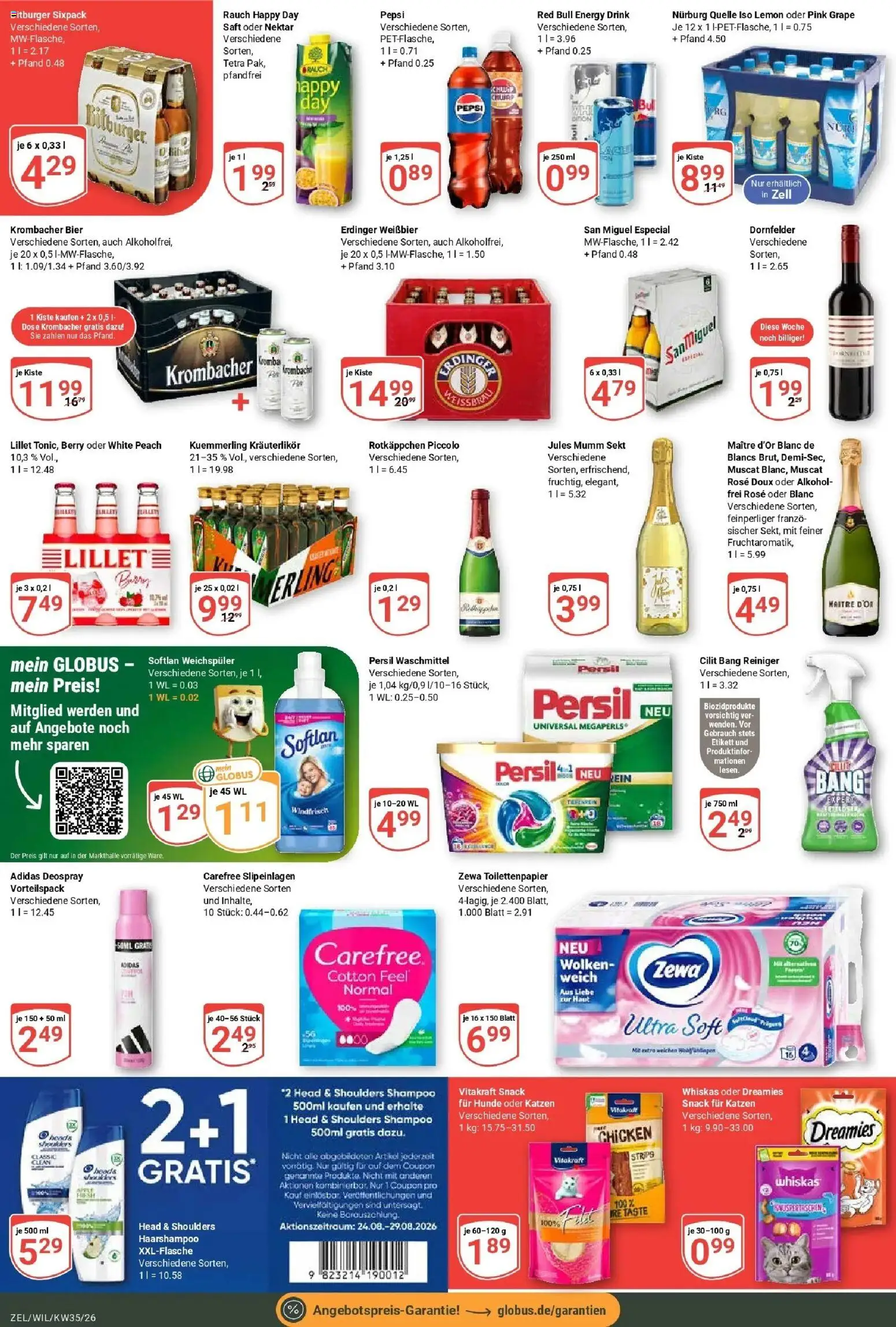 Globus Prospekt Wittlich (ab 24.08.2026) » Angebote online | Seite: 6 | Produkte: Mumm sekt, Jules mumm, Weichspüler, Toilettenpapier