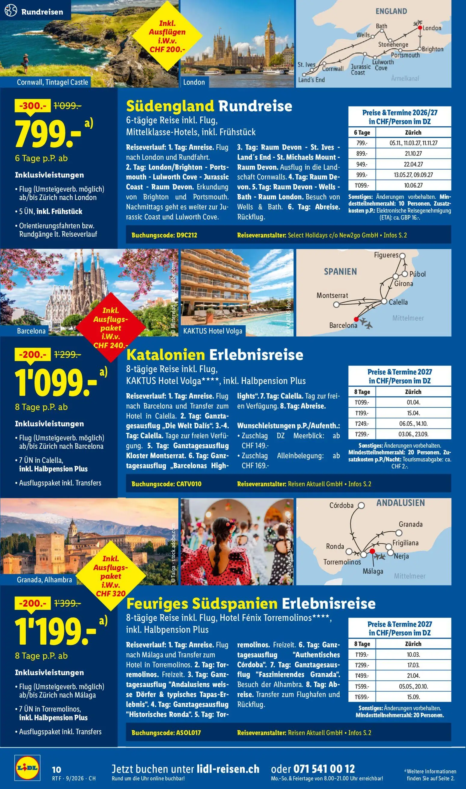 Lidl aktionen September/Oktober Reise-Highlights – gültig ab 14.09.2026 | Seite: 10