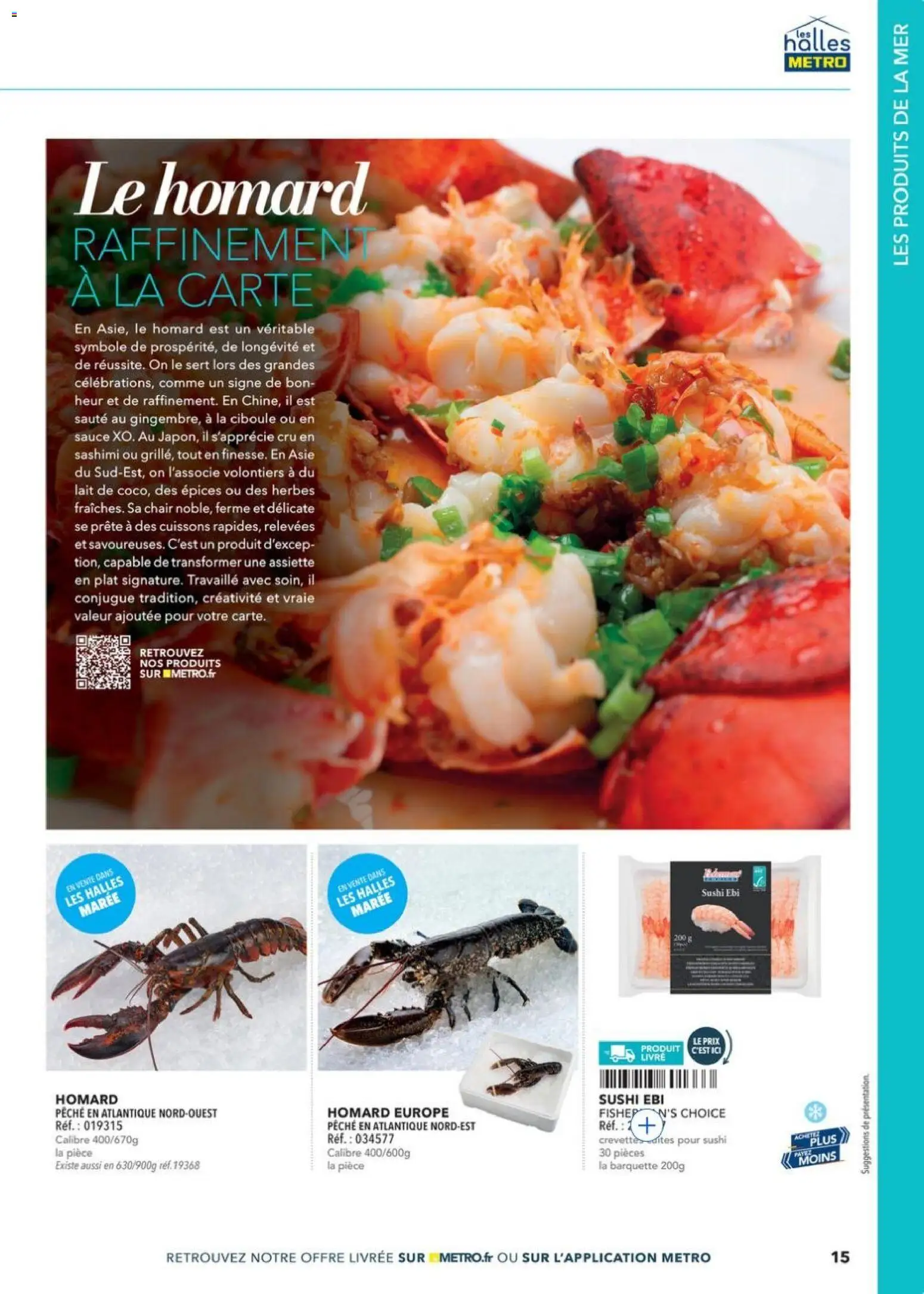 {H1} | Page: 15 | Produits: Pêche, Lait, Homard, Livre