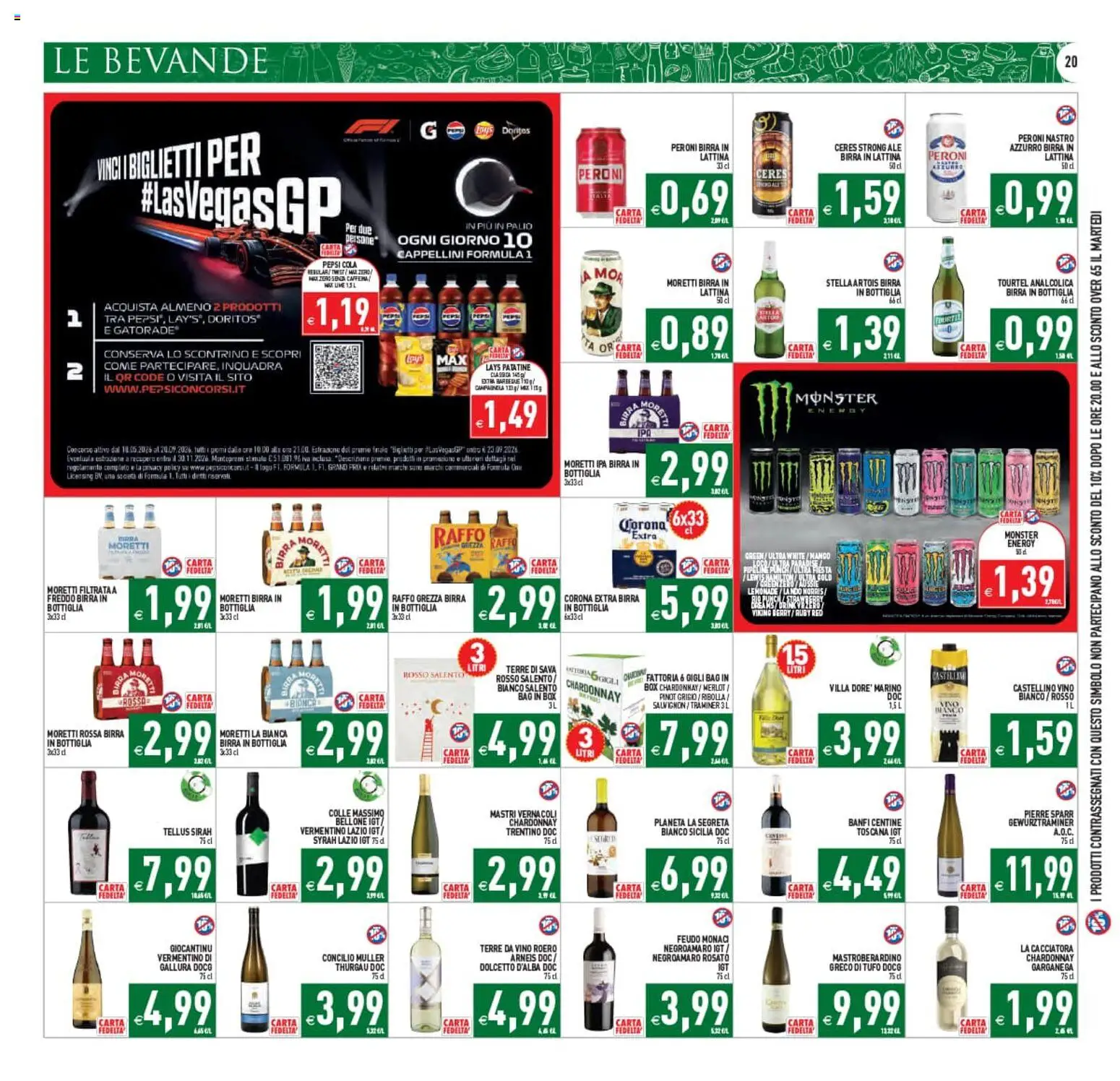 Volantino PIM Supermercati del 22/07/2026 | Pagina: 20 | Prodotti: Birra, Patatine, Vino, Vino bianco