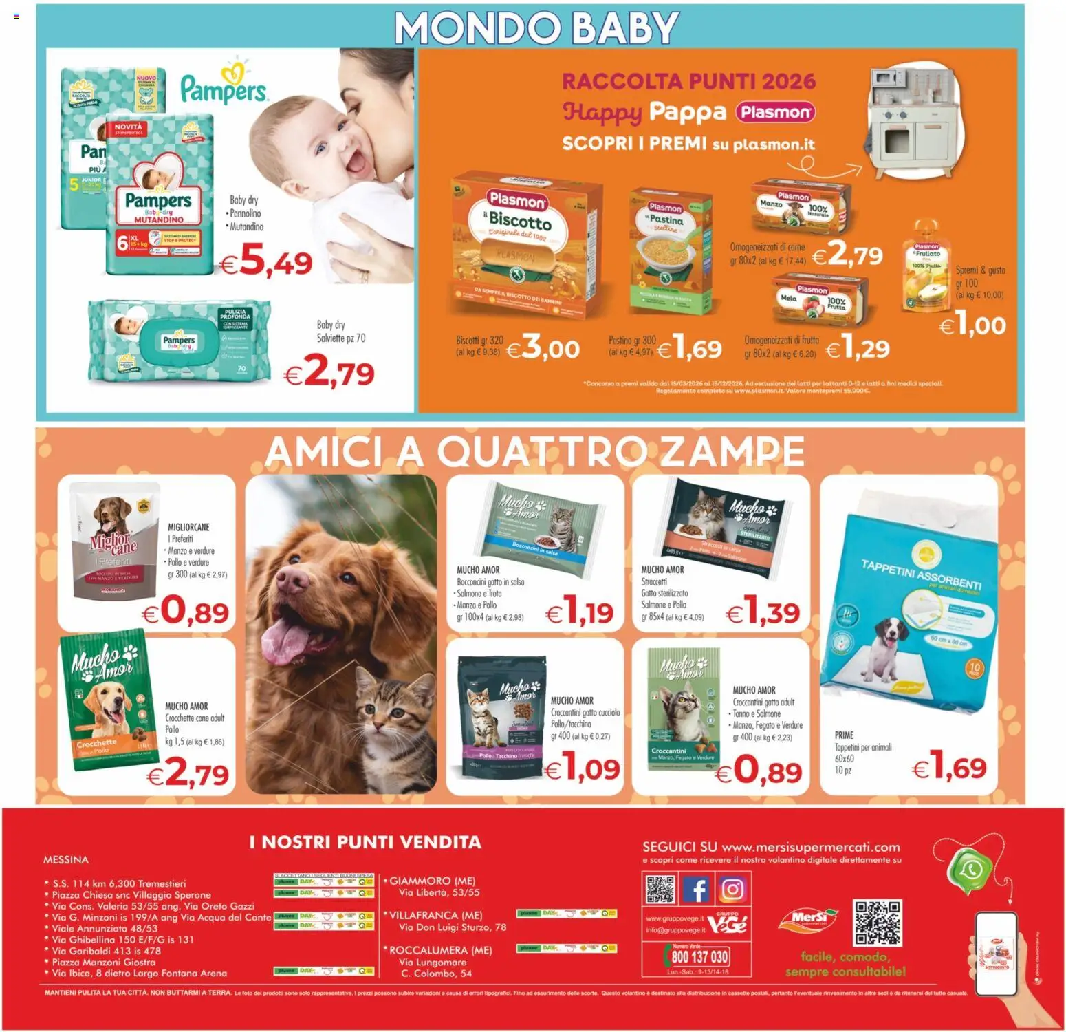 Volantino MerSi Supermercati del 26/08/2026 | Pagina: 16 | Prodotti: Pollo, Pampers, Carne, Fegato