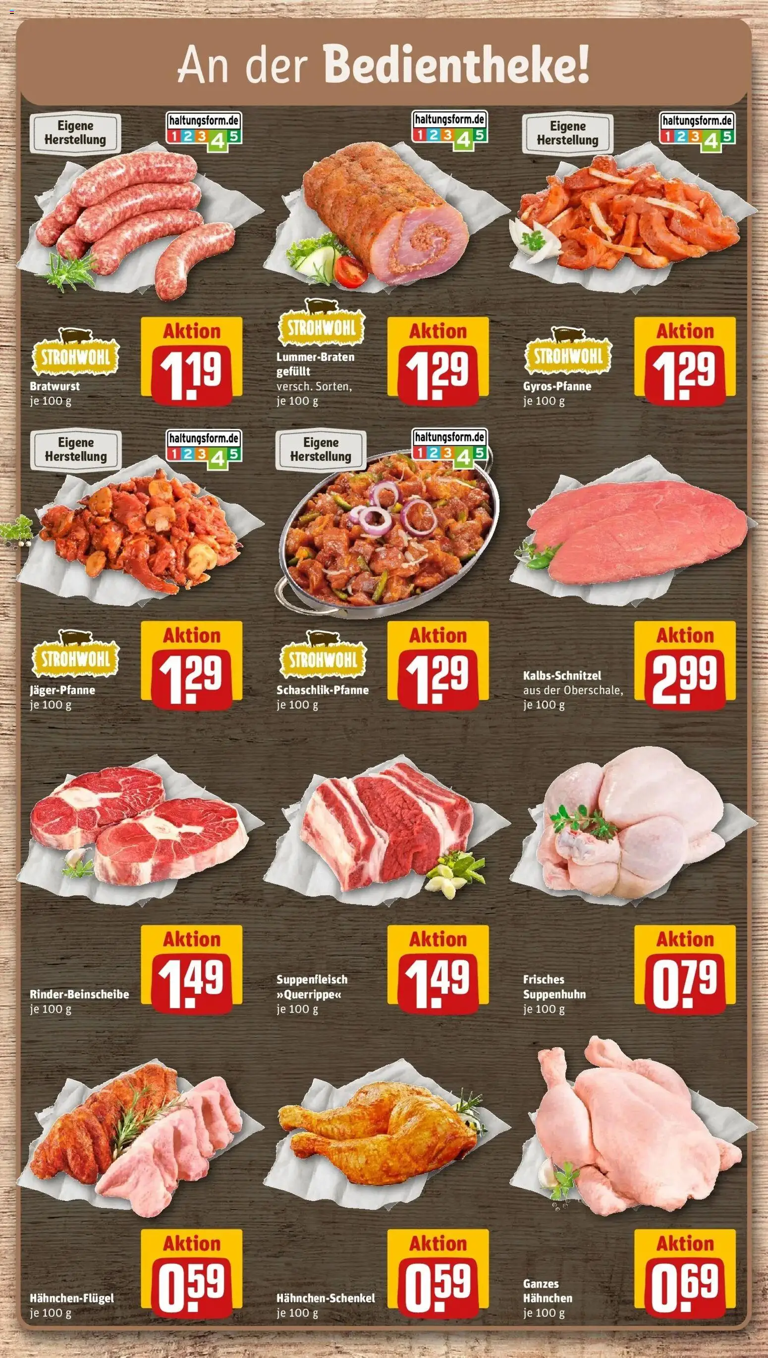REWE Prospekt ab 28.09.2026 zum Blättern » Angebote | Seite: 14 | Produkte: Hahnchen, Hahnchenschenkel, Bratwurst, Suppenfleisch