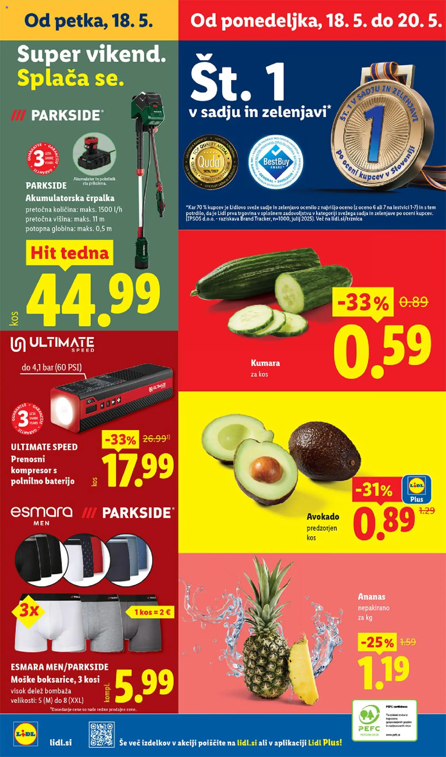 Novi Lidl katalog ponudbe – veljaven od 14.05.2026 | Stran: 68 | Izdelki: Črpalka, Akumulator, Polnilnik, Ananas