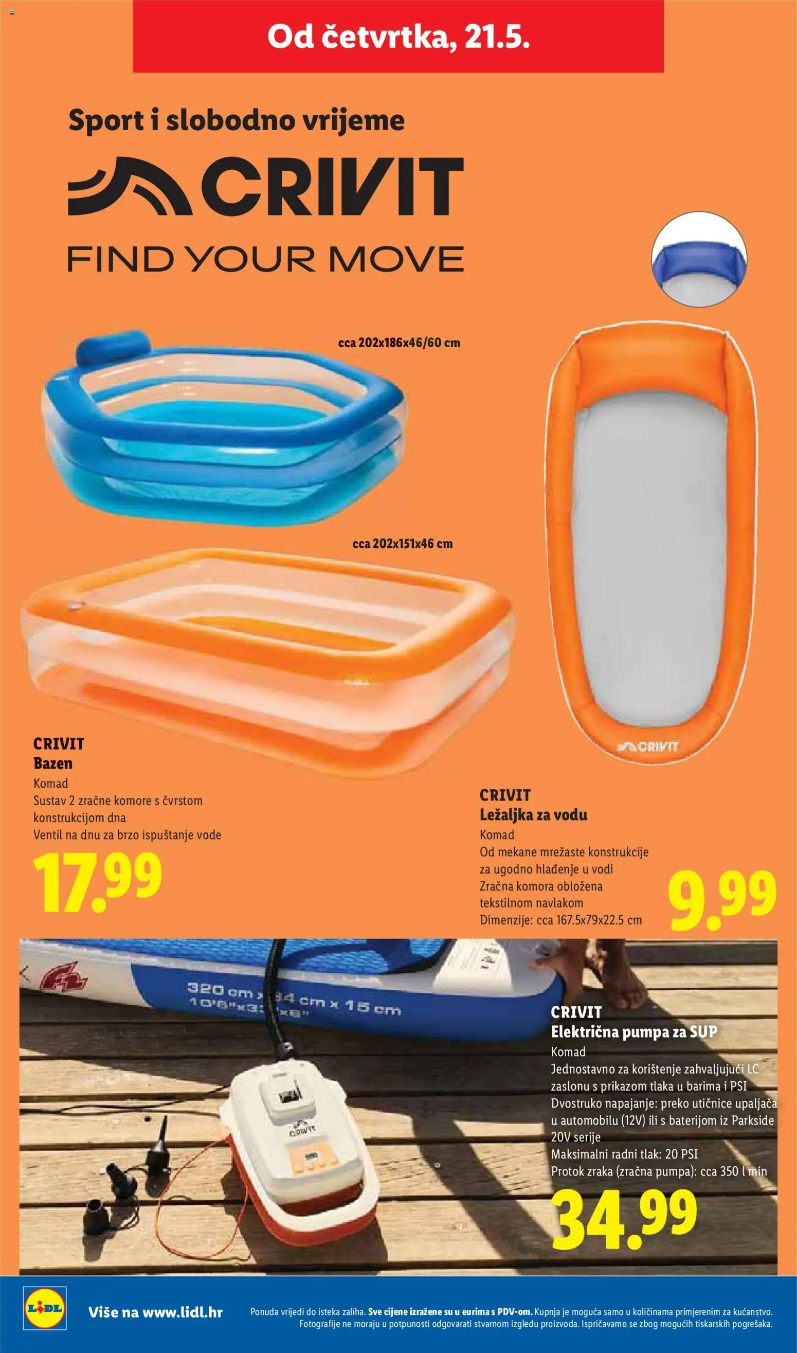 Lidl katalog | vrijedi od 18.05.2026 | Stranica: 28 | Proizvodi: Ležaljka, Bazen, Ventil, Parkside