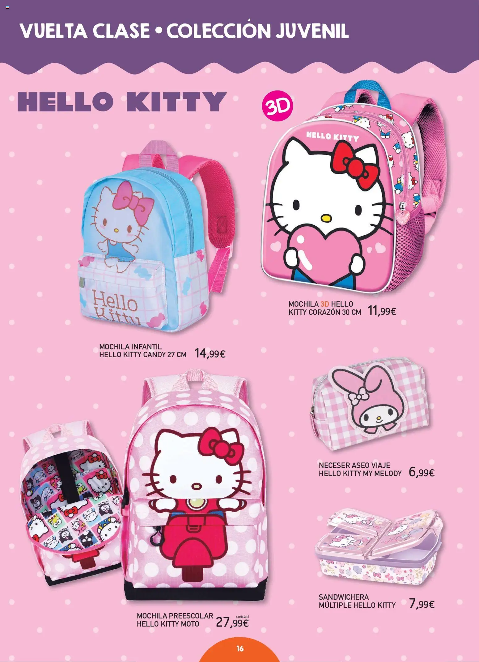 Toy Planet catálogo de Vuelta a Clase │ válido desde el 10/08/2026 | Página: 16 | Productos: Mochila, Sandwichera, Neceser