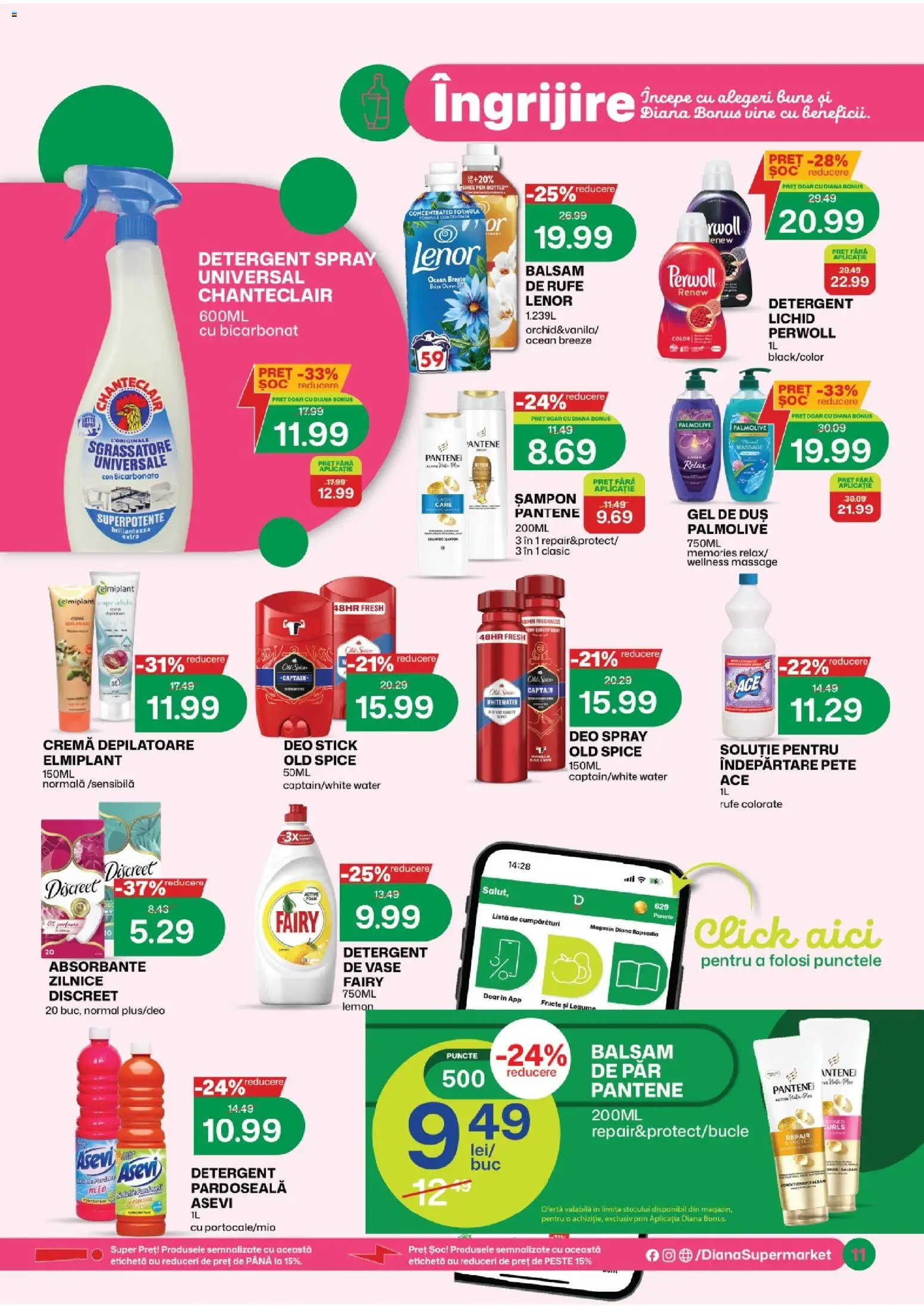 Noul catalog Diana – valabil de la 01.08.2026 | Pagină: 11 | Produse: Duș, Șampon, Gel de duș, Pește