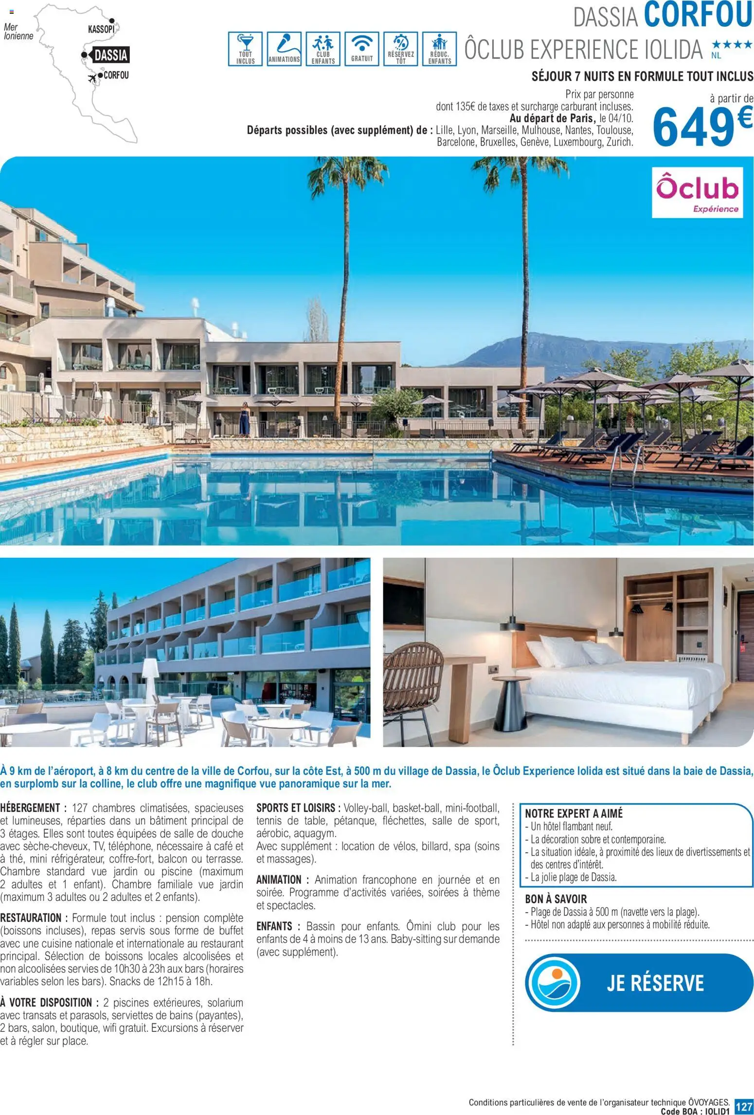 {H1} | Page: 127 | Produits: Boissons, Piscine, Café, Serviettes