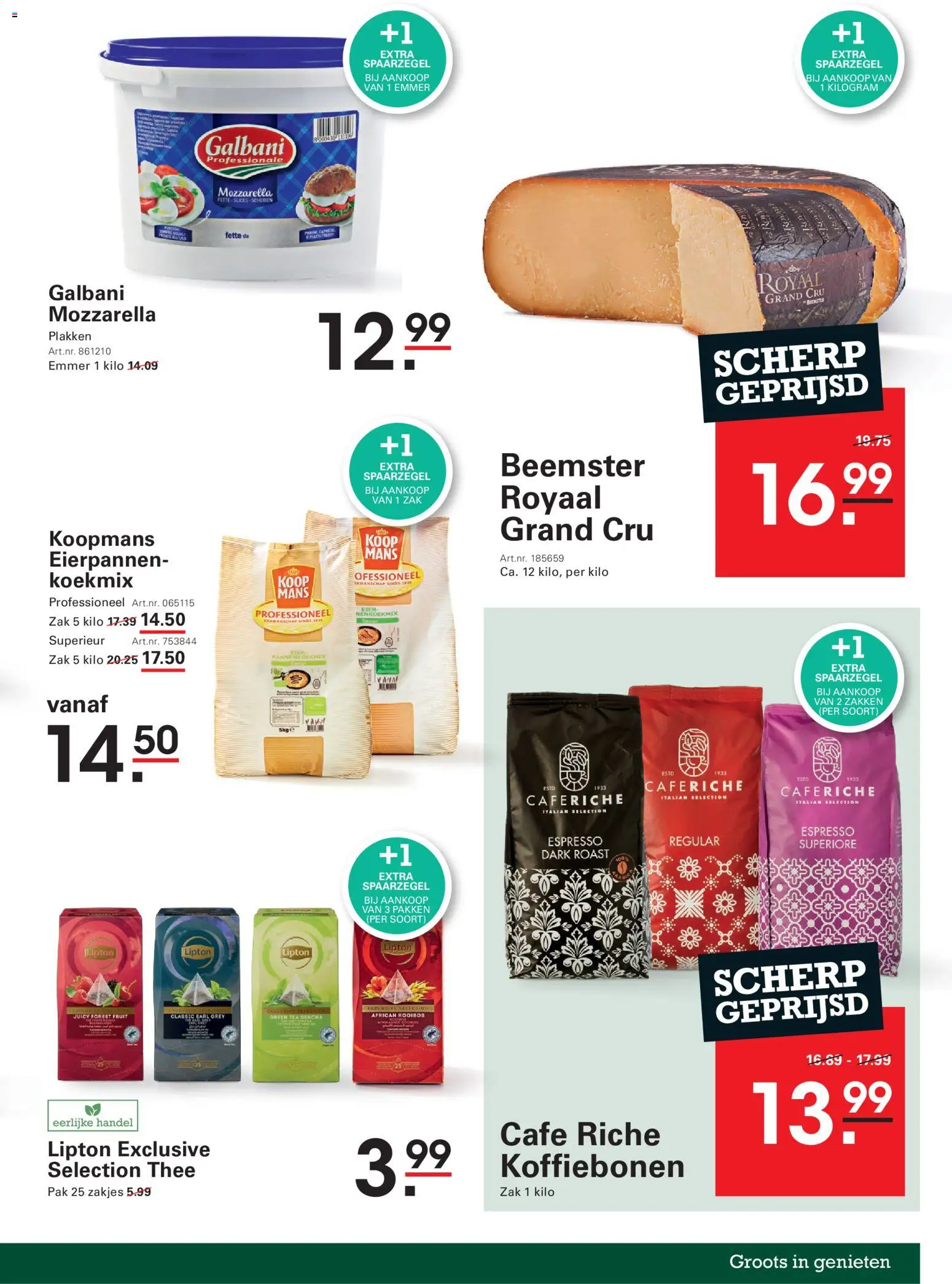 {H1} | Pagina: 23 | Producten: Koffiebonen, Thee, Mozzarella, Fruit