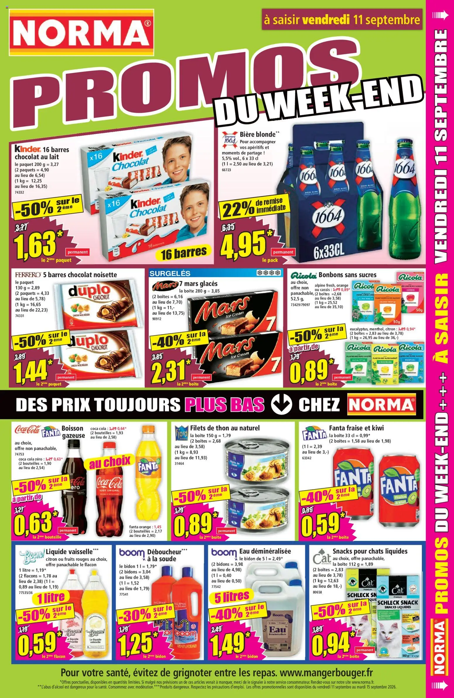 {H1} | Page: 13 | Produits: Thon, Coca cola, Bière, Kiwi