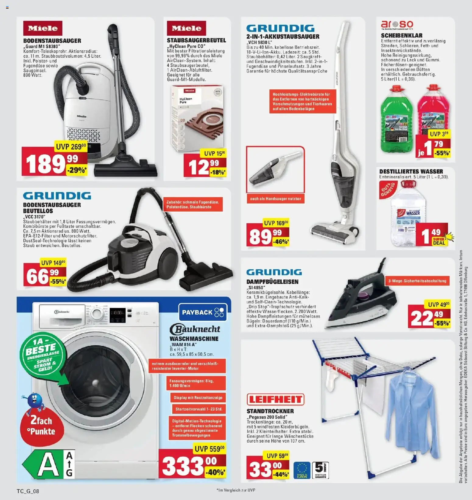 Edeka prospekt Göppingen – gültig ab 13.07.2026 | Seite: 40 | Produkte: Miele, Waschmaschine, Wasser