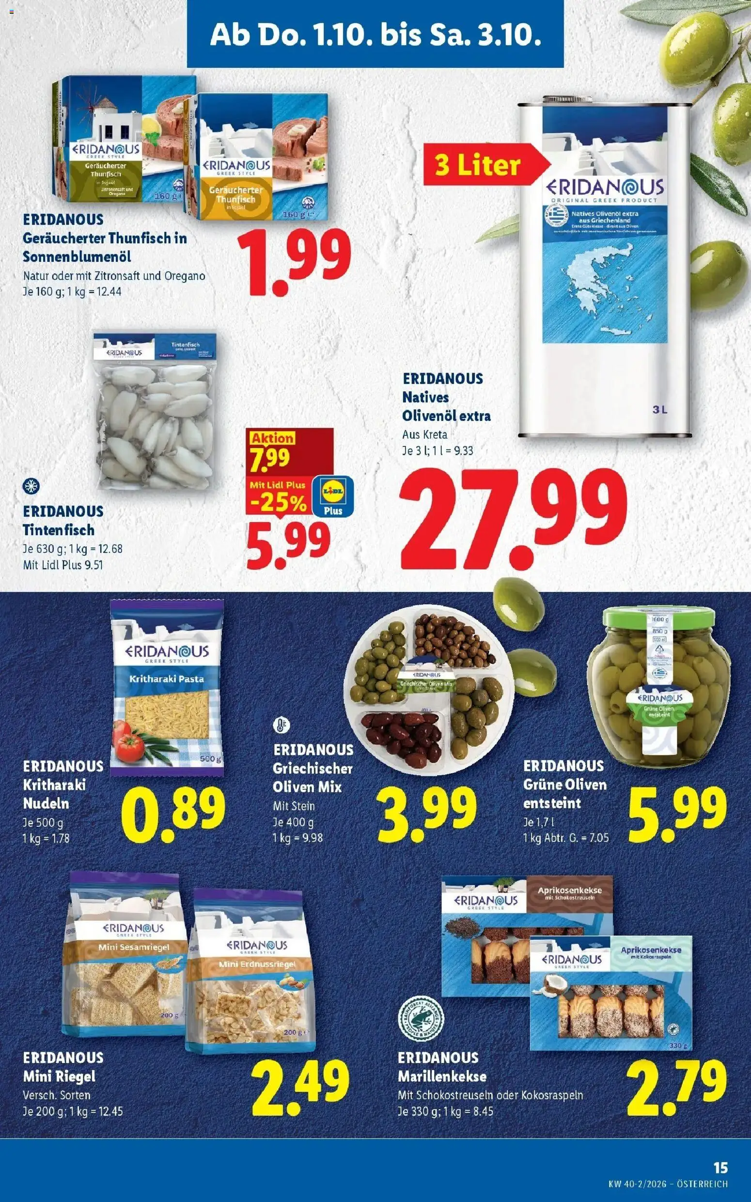 Lidl Flugblatt - Fohnsdorf ab 27.09.2026 - Angebote ab donnerstag | Seite: 17 | Produkte: Pasta, Oliven, Nudeln