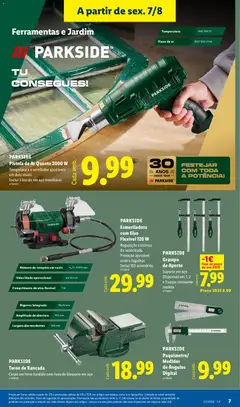 Pré-visualização Lidl Novidades válido de 03/08/2026 | Página: 7 | Produtos: Ferro, Ventilador, Bancada, Ferramentas