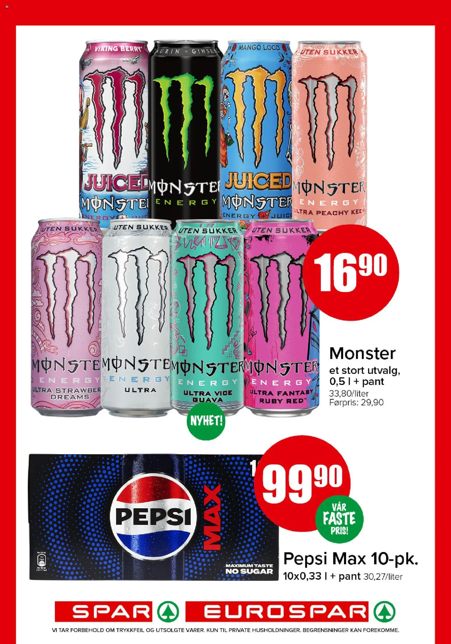 {H1} | Side: 13 | Produkter: Monster, Pepsi Max, Sukker, Mango