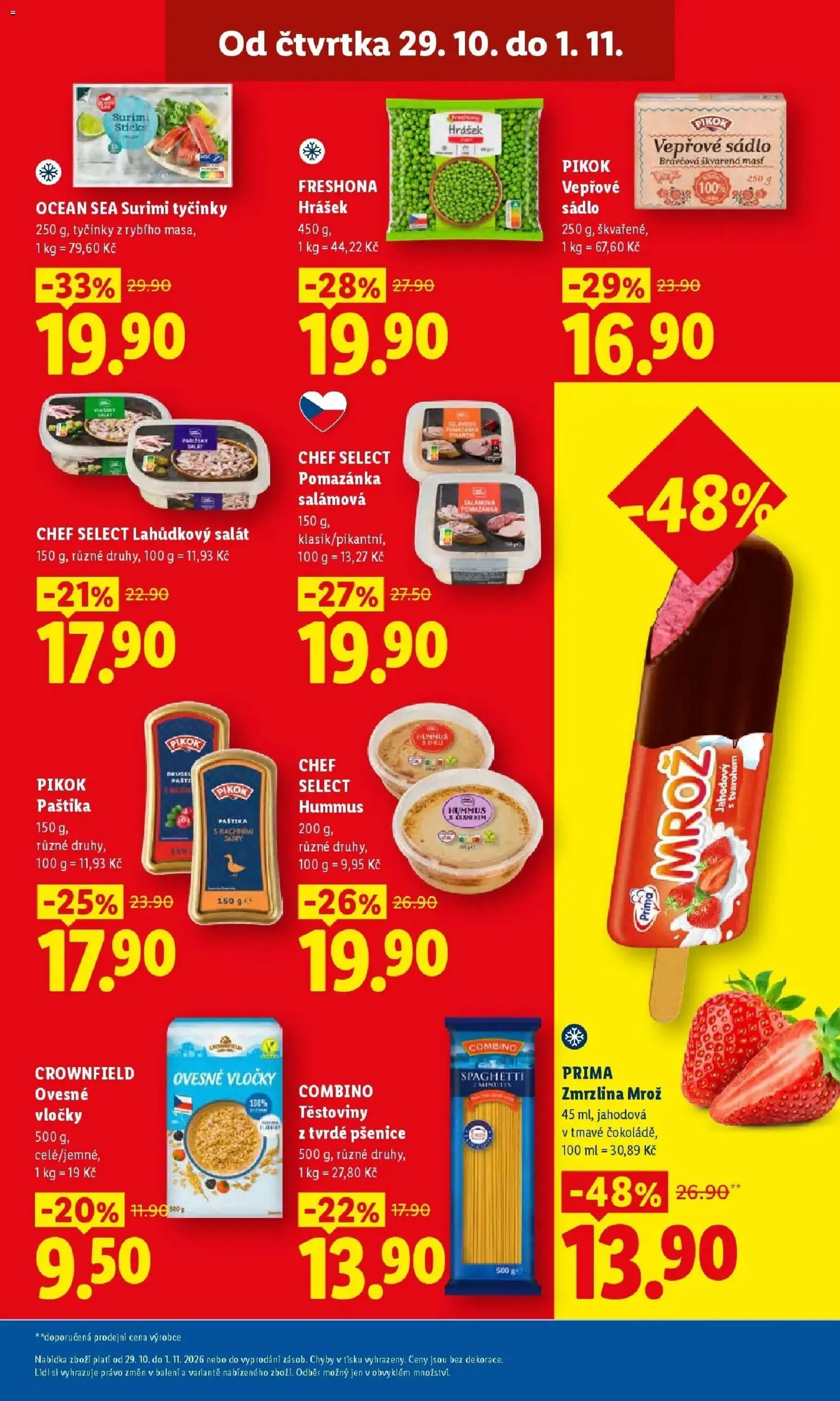 Lidl leták od 29.10.2026 - Nový akční leták | Strana: 31 | Produkty: Sádlo, Těstoviny, Vepřové sádlo, Pomazánka