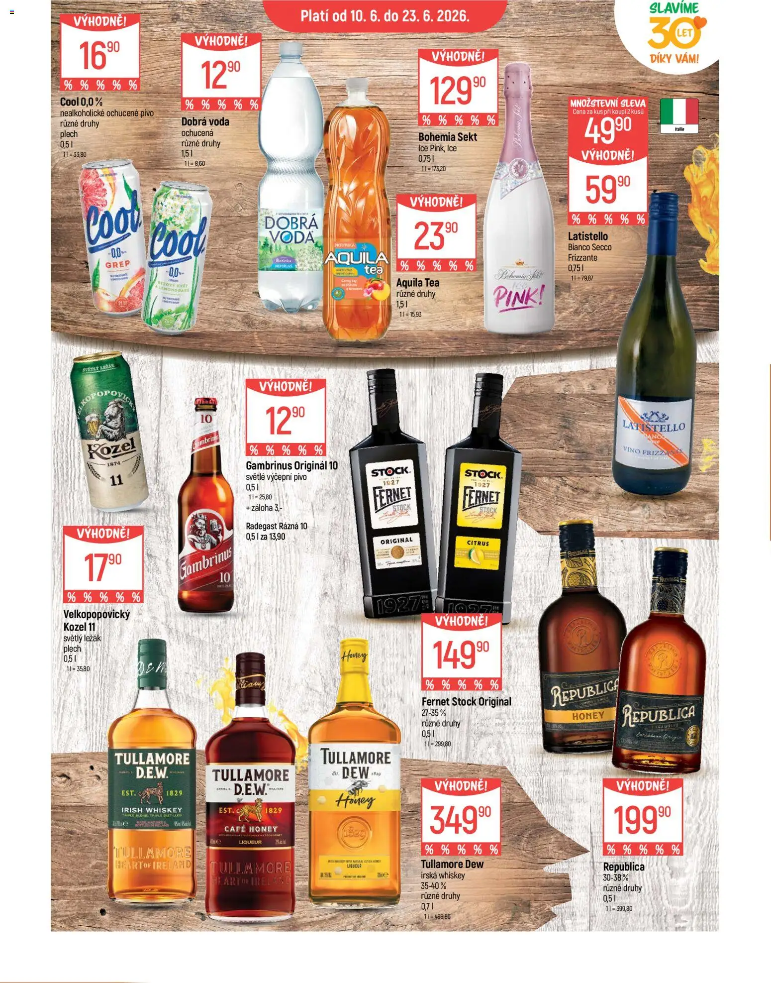 Globus leták - Liberec od 10.06.2026 | Strana: 19 | Produkty: Bohemia sekt, Fernet, Republica, Aquila