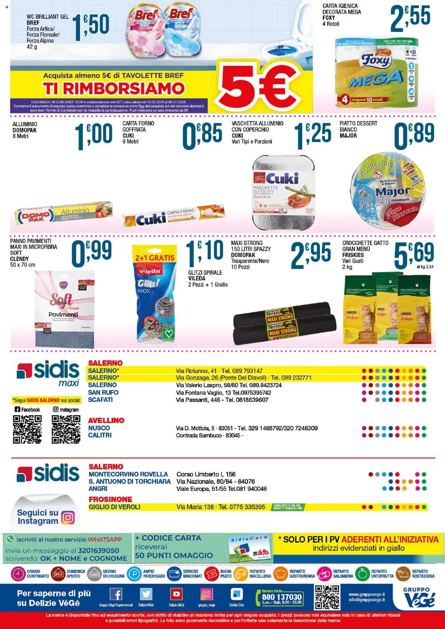 Volantino Sidis del 18.05.2026 | Pagina: 24 | Prodotti: Crocchette, Piatto, Forno, Vaschette