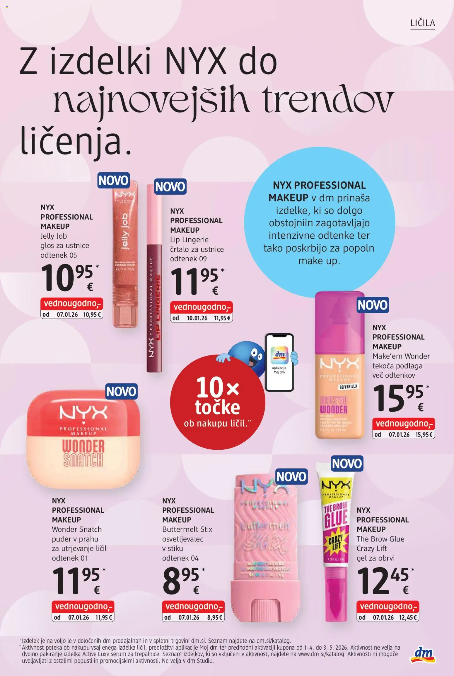 Novi DM Drogerie Markt katalog ponudbe – veljaven od 01.04.2026 | Stran: 3 | Izdelki: Glos za ustnice, Licila, Puder