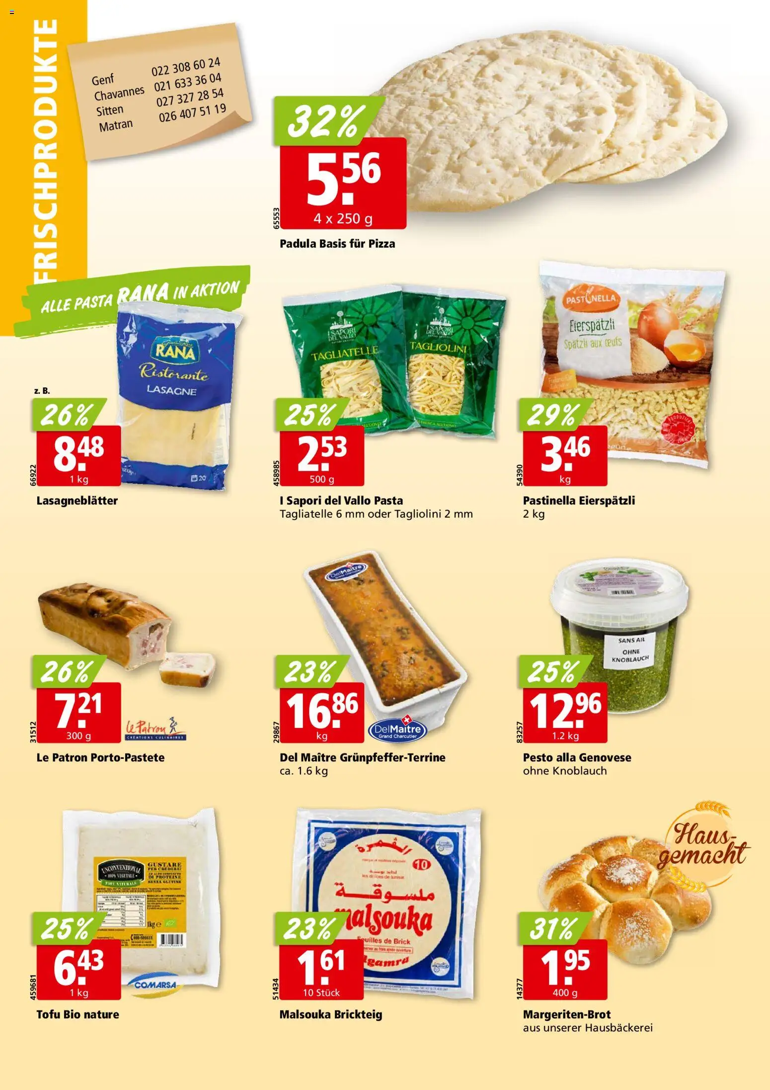 Aligro aktionen Chavannes, Matran, Genf, Sitten – gültig ab 11.05.2026 | Seite: 12 | Produkte: Pizza, Pasta, Knoblauch