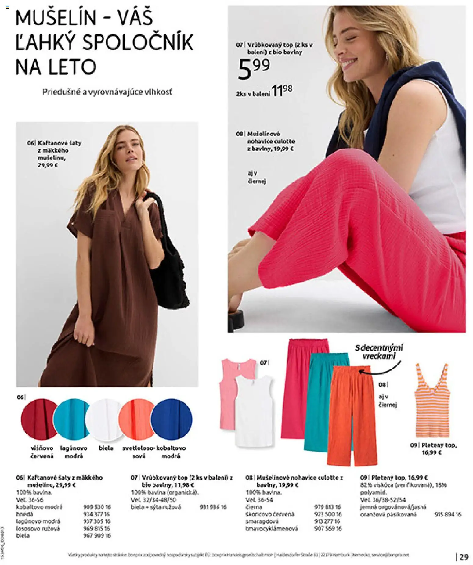 Nové Bonprix akcie – leták je platný od 15.06.2026 | Strana: 31 | Produkty: Šaty, Nohavice