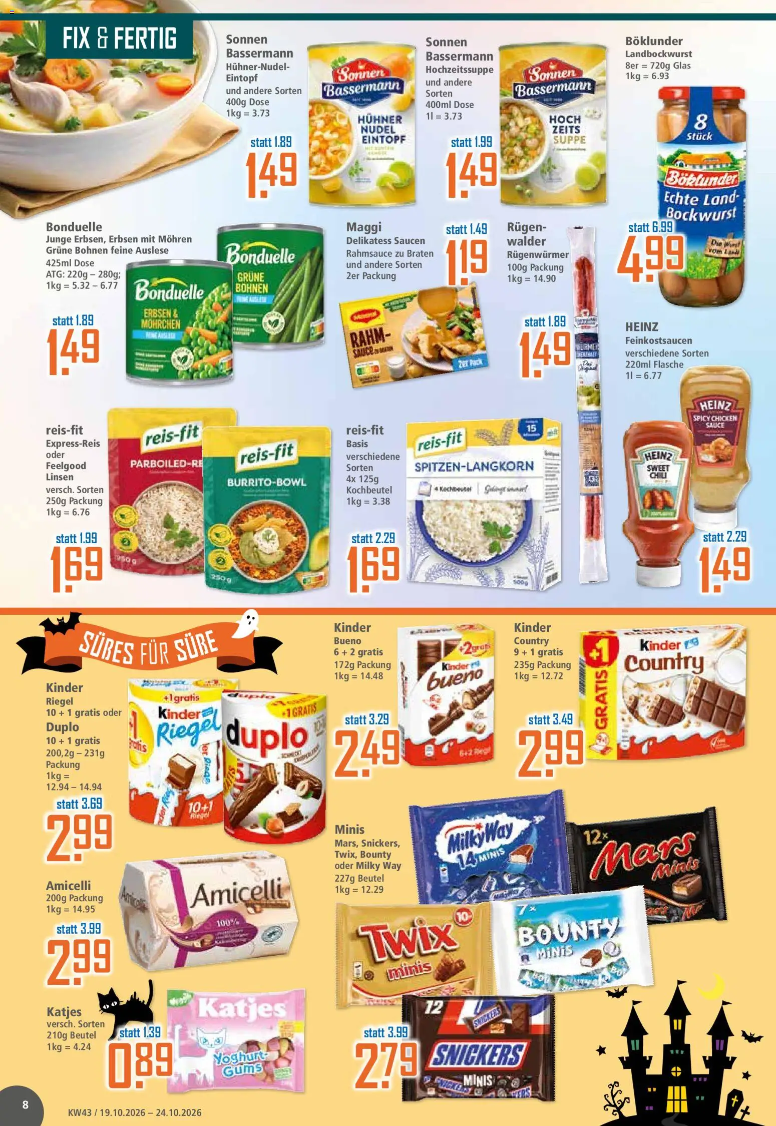 Klaas & Kock Prospekt – gültig ab 19.10.2026 | Seite: 8 | Produkte: Bockwurst, Maggi, Mars, Mohren
