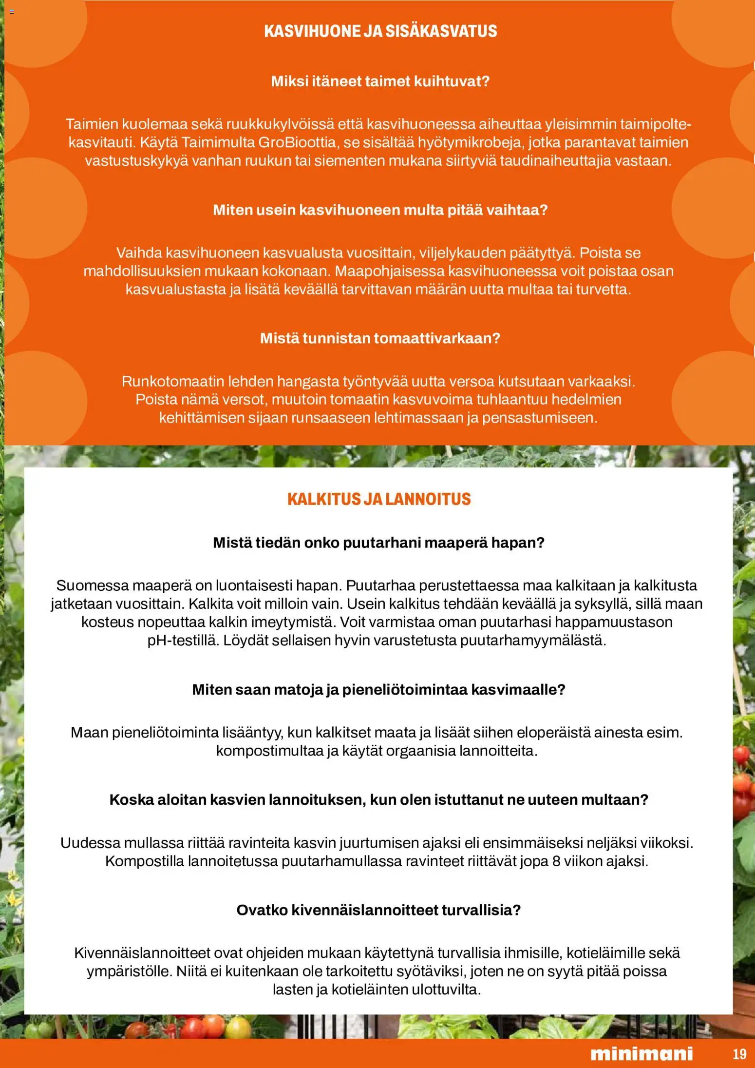 Minimani kuvasto - GreenCare – voimassa 18.05.2026 alkaen | Sivu: 19 | Tuotteet: Multa, Kasvihuone