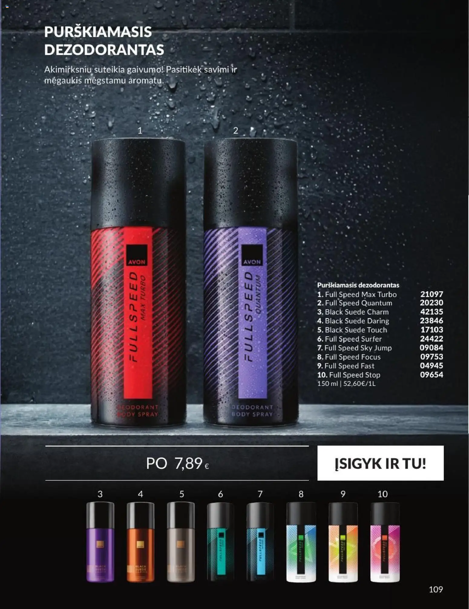 AVON akcijos nuo 2026.09.01 | Puslapis: 109 | Prekių: Dezodorantas