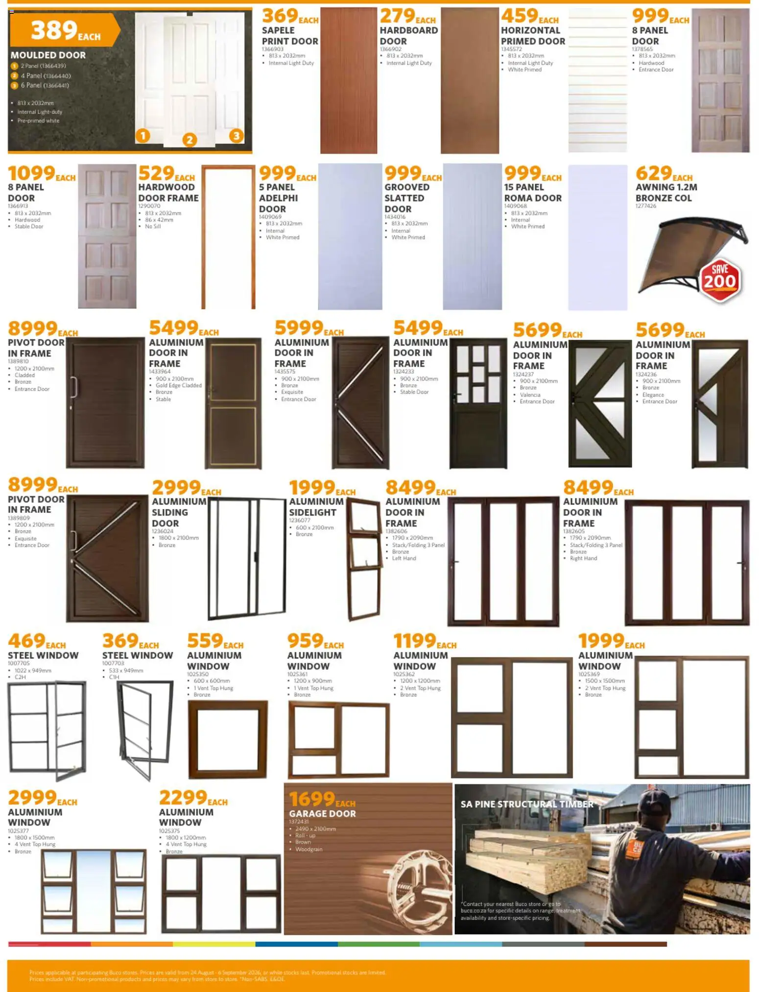 New BUCO catalogue – valid from 24/08/2026 | Page: 7 | Products: Frame, Stable door, Door frame, Light