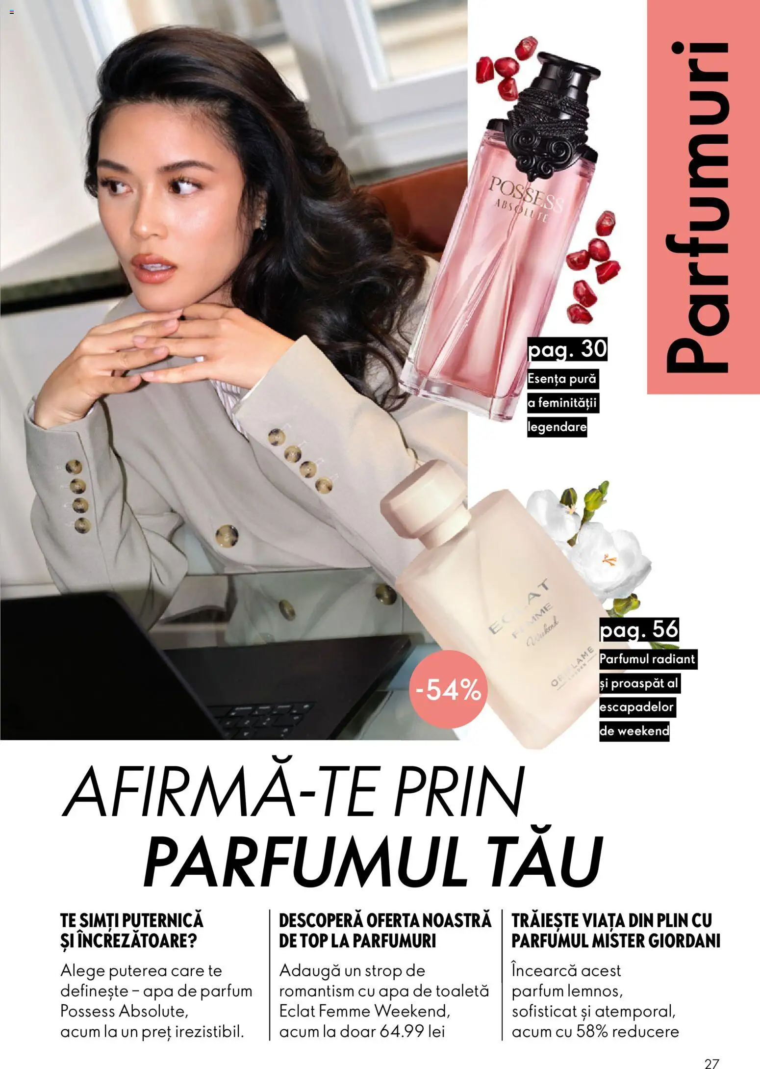 Noul catalog Oriflame – valabil de la 19.08.2026 | Pagină: 27 | Produse: Top, Parfum, Apă de toaletă, Apă