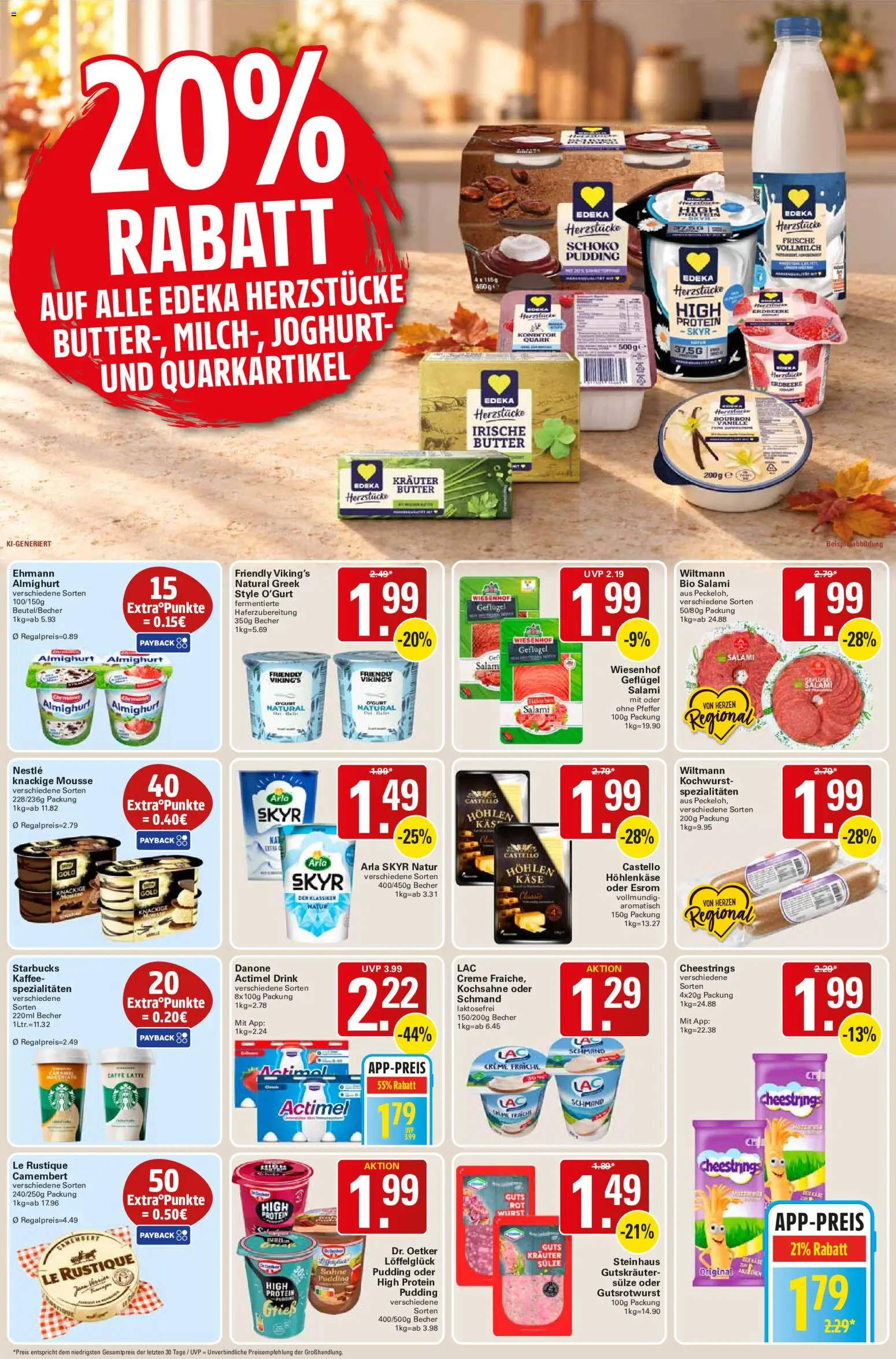 WEZ Prospekt – gültig ab 26.10.2026 | Seite: 8 | Produkte: Actimel, Kochsahne, Starbucks, Pfeffer