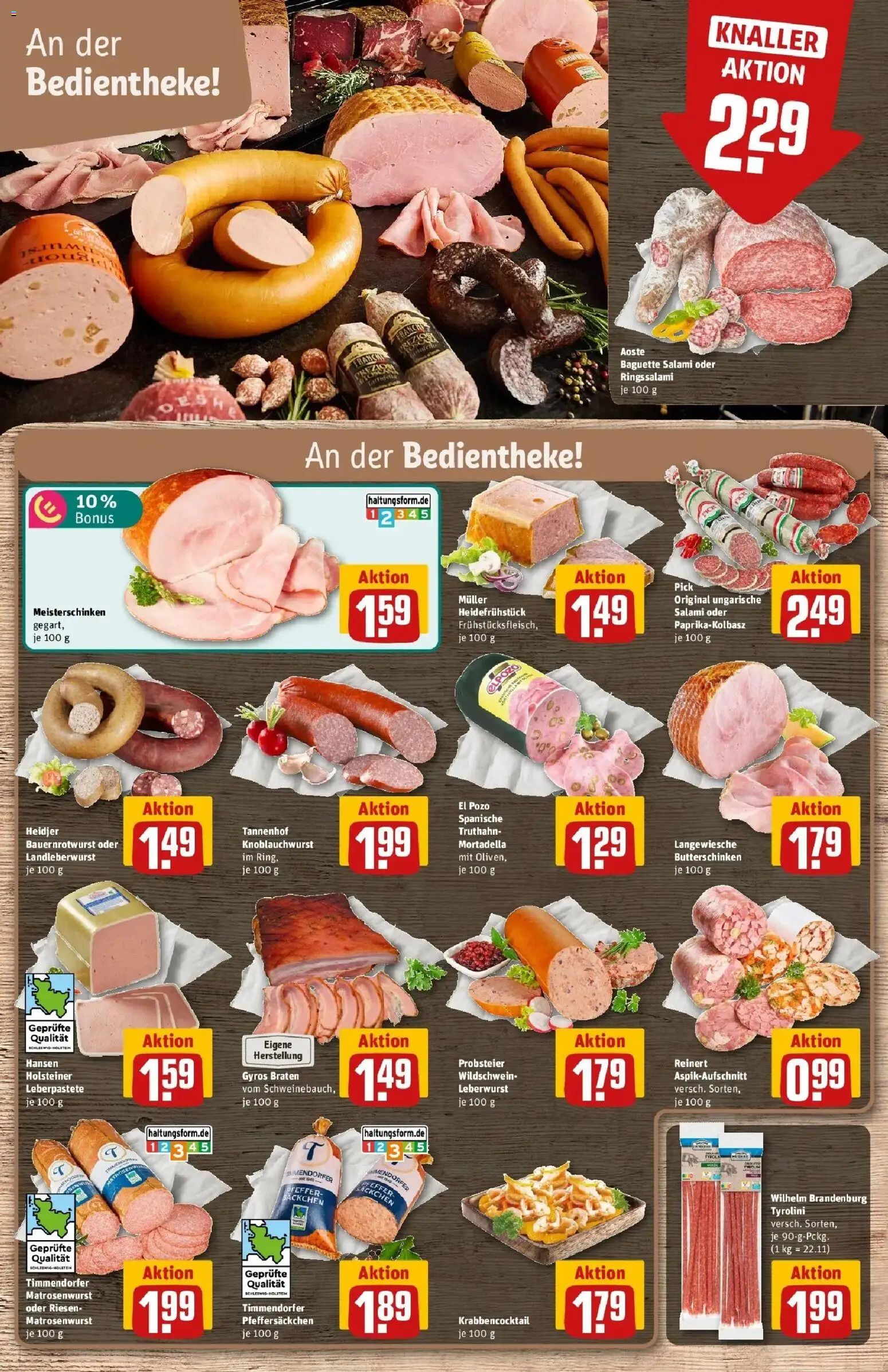 REWE Prospekt ab 12.10.2026 zum Blättern » Angebote | Seite: 8 | Produkte: Baguette, Gyros, Pfeffer, Salami