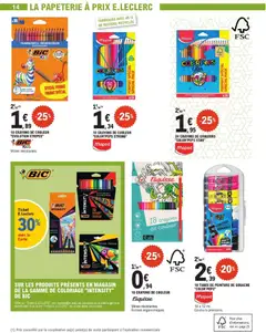 E.Leclerc - Prévisualisation de E.Leclerc Rentree des classes valide à partir de 28/07/2026 | Page: 14 | Produits: Coloriage, Crayons de couleurs, Peinture, Crayons de couleur
