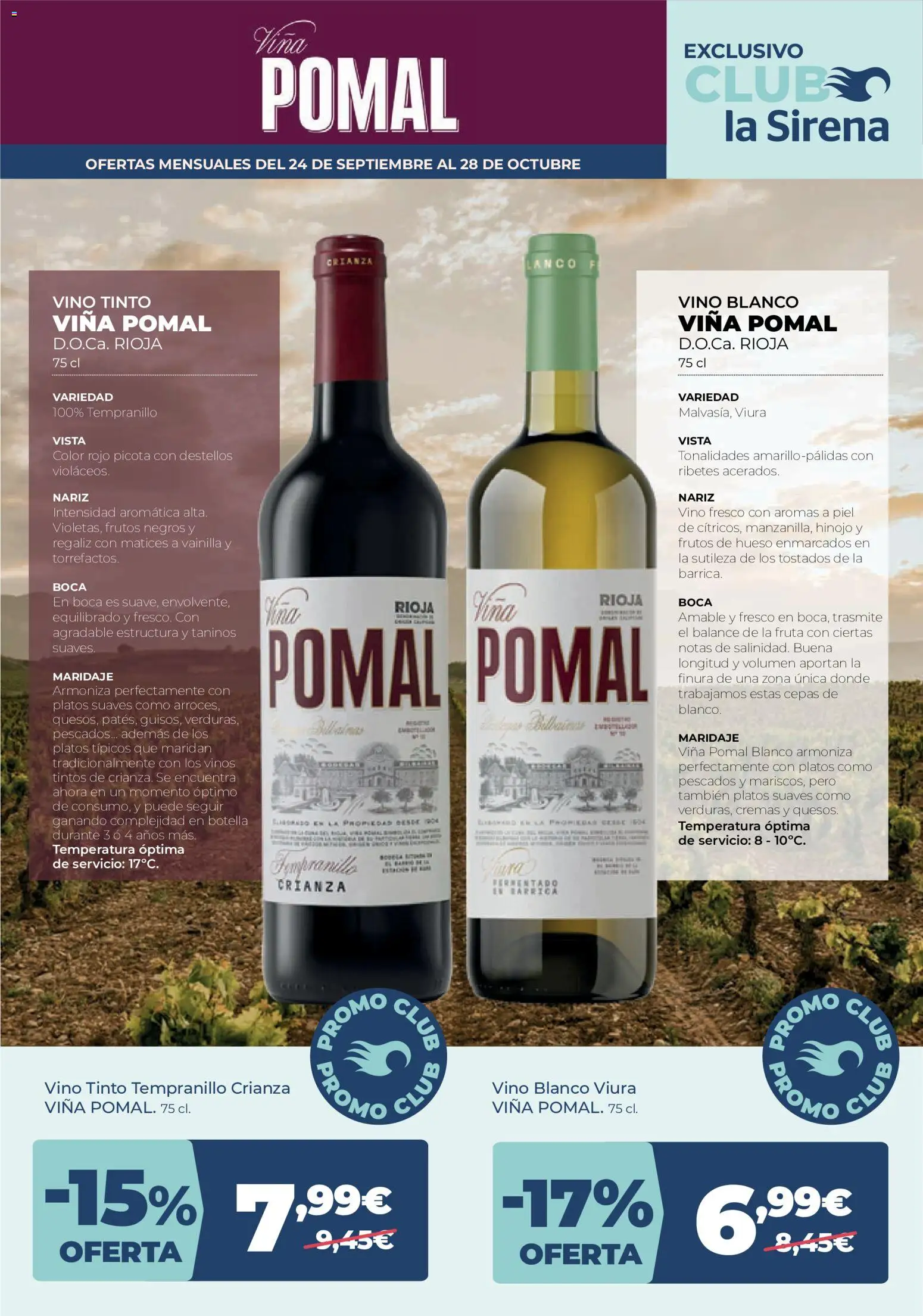 La Sirena folleto │ válido desde el 24/09/2026 | Página: 9 | Productos: Vino tinto, Vino, Vainilla, Vino blanco
