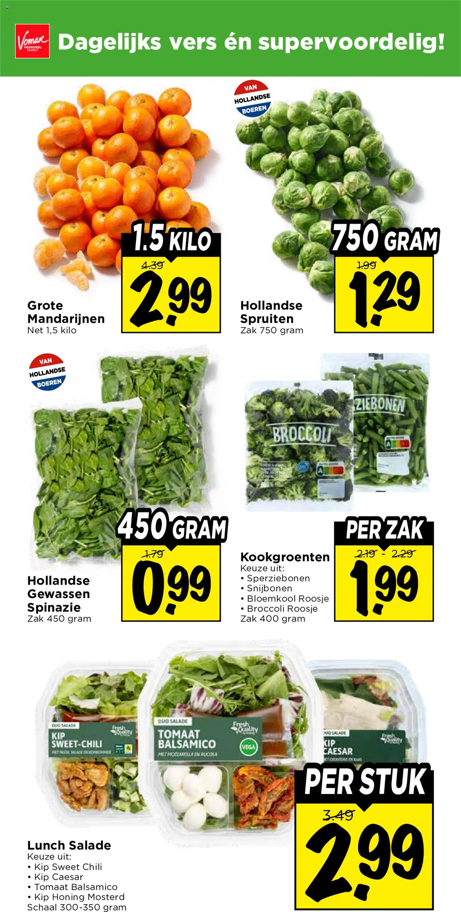 {H1} | Pagina: 18 | Producten: Bloemkool, Mandarijnen, Mosterd, Zak