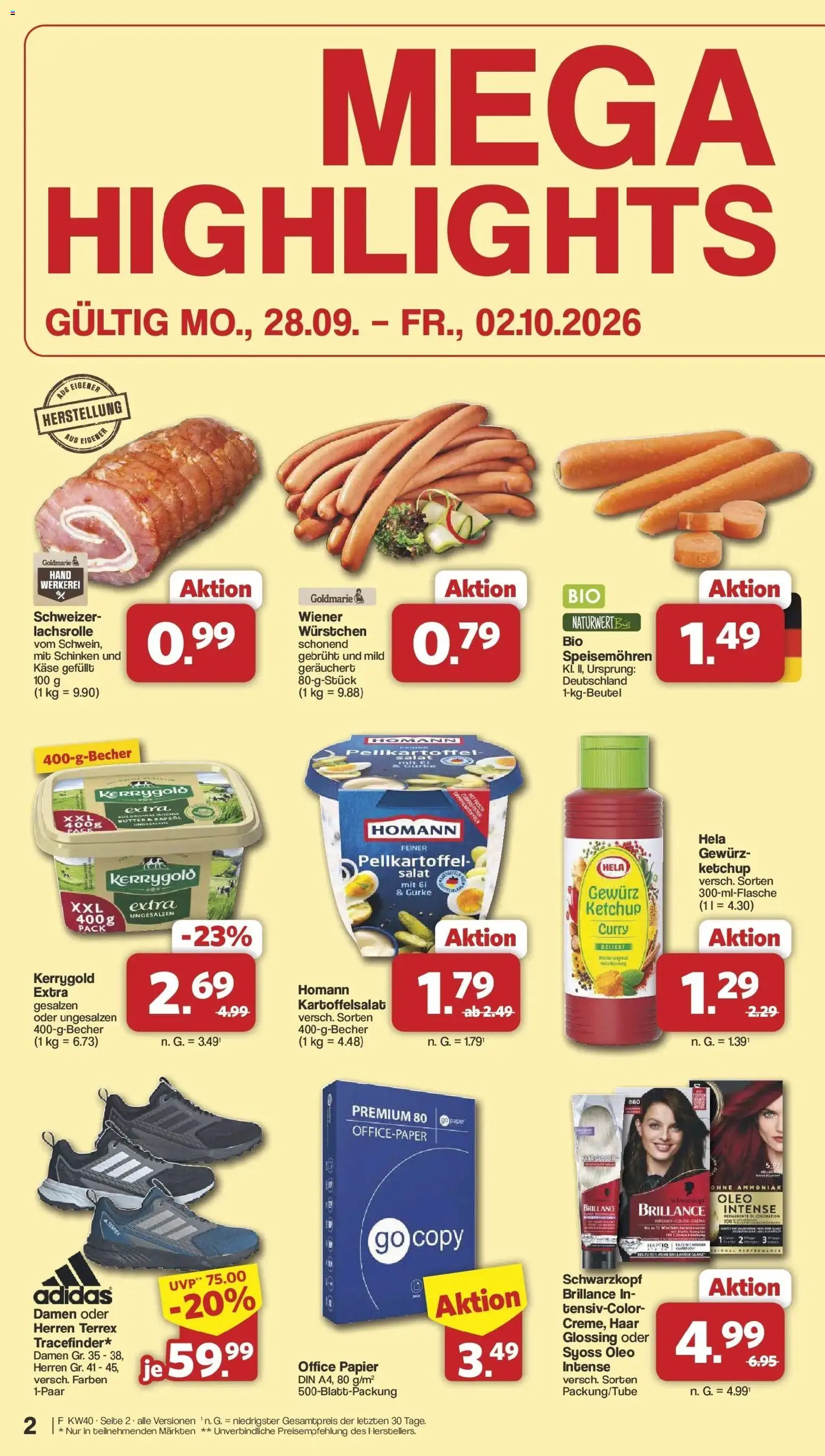 Famila Nordwest - Famila: Wochenangebote (ab 28.09.2026) zum Blättern | Seite: 2 | Produkte: Butter, Öl, Rapsöl, Ketchup