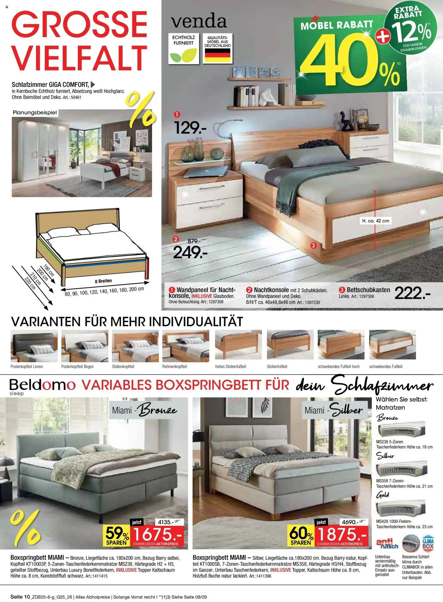 Zurbrüggen MaiDays Shopping – gültig ab 08.05.2026 | Seite: 10 | Produkte: Boxspringbett, Topper