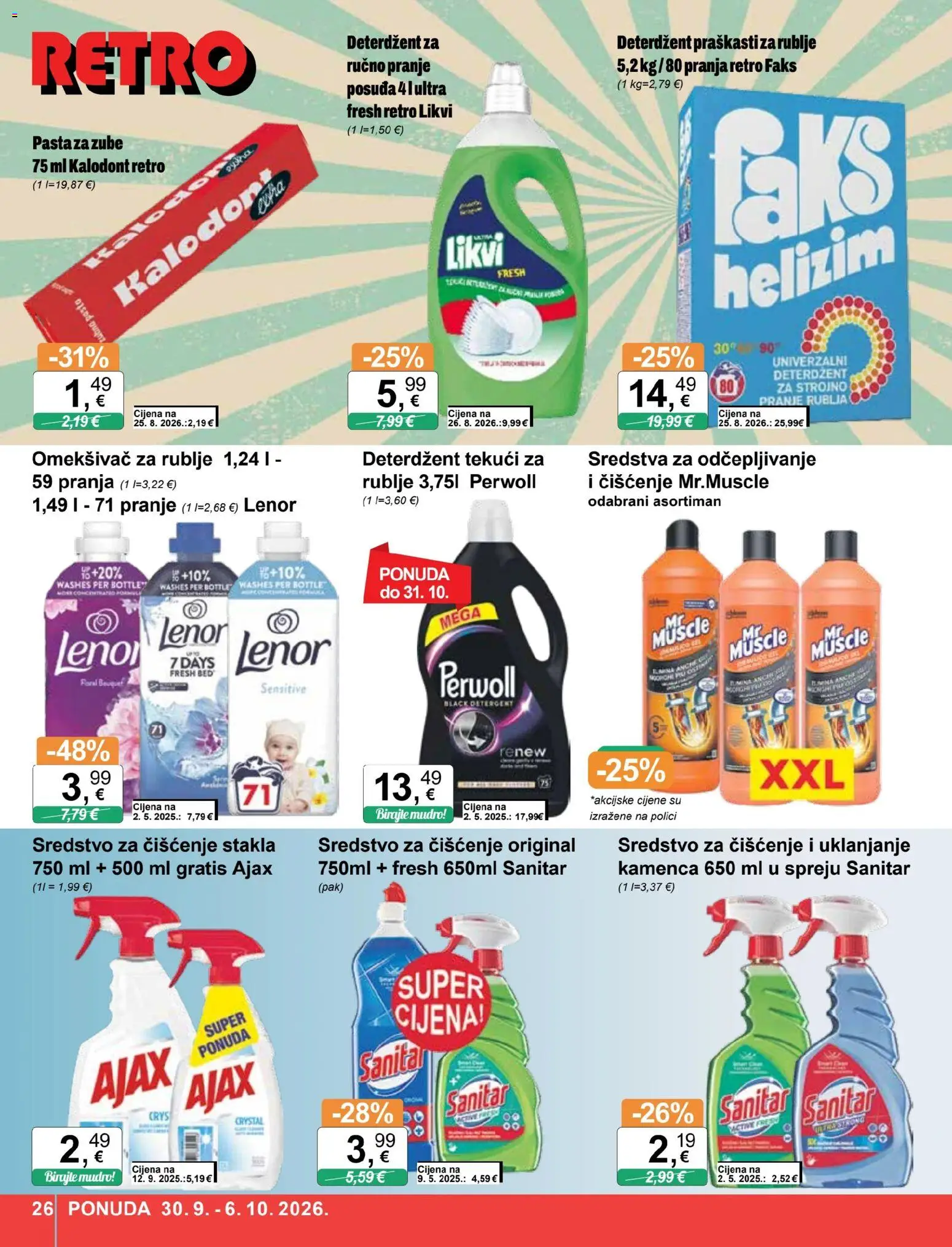 KTC katalog | vrijedi od 30.09.2026 | Stranica: 26 | Proizvodi: Faks, Omekšivač, Deterdžent, Perwoll